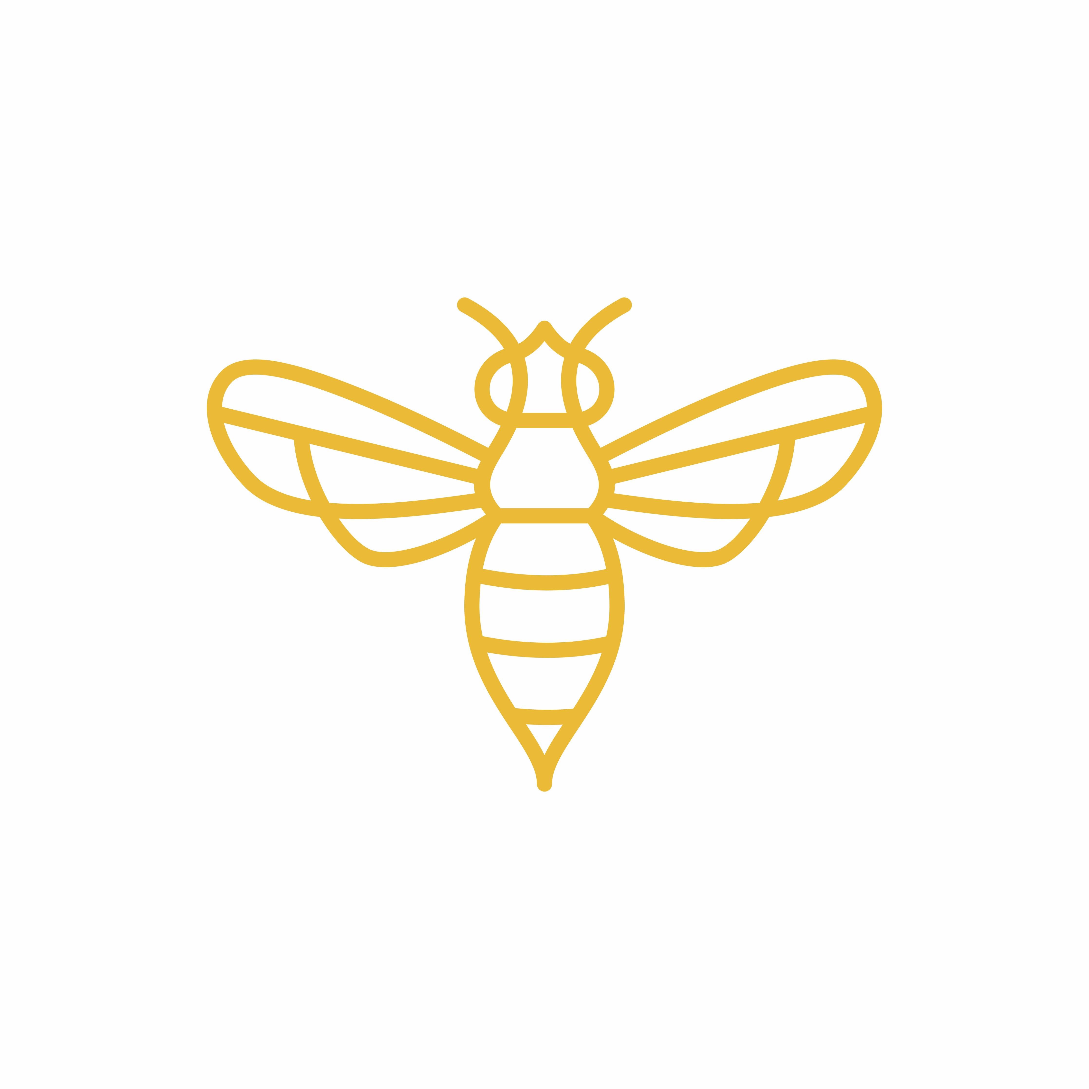 Große Wandbilder-Goldene Biene Grafik