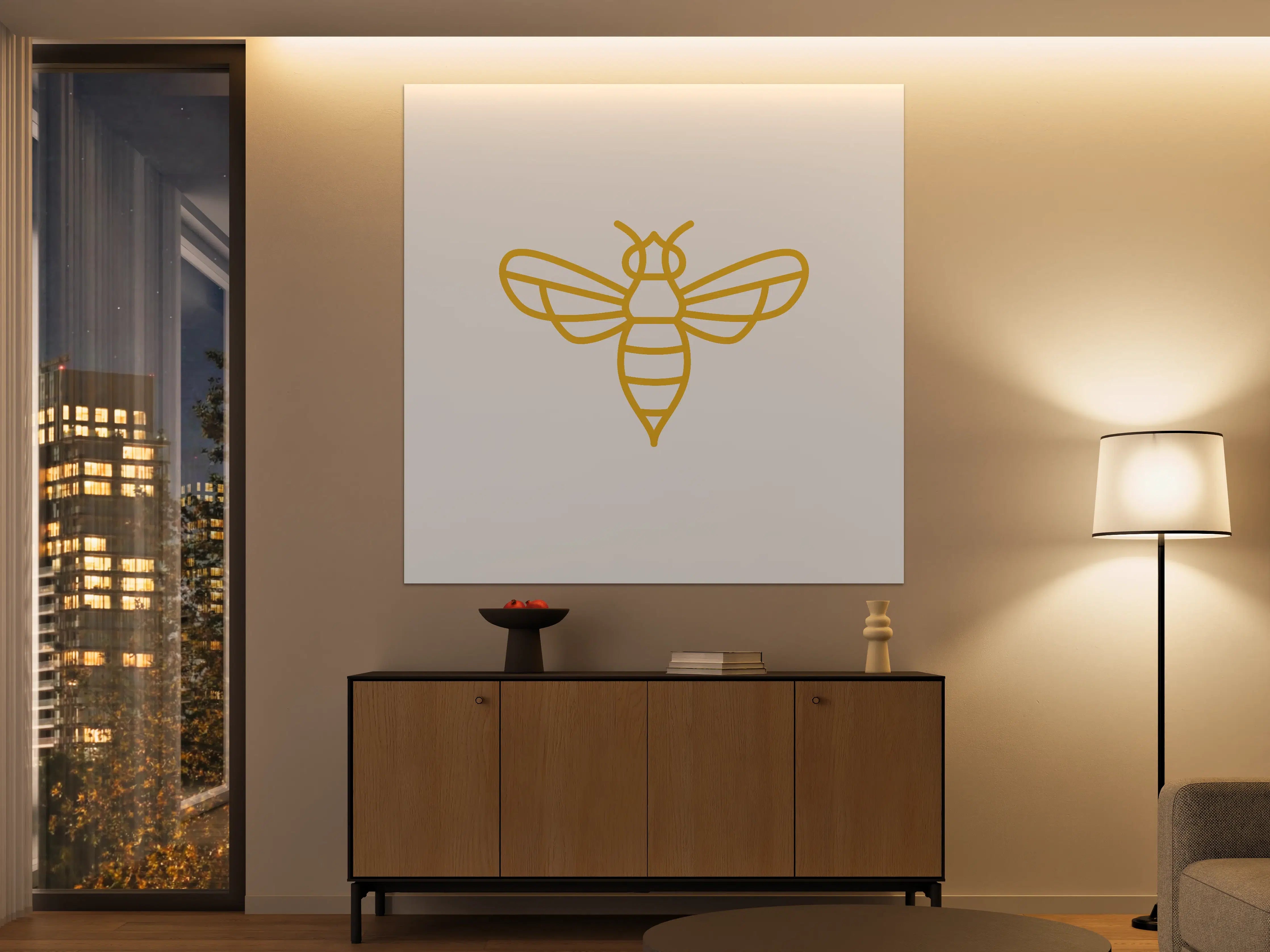 Große Wandbilder - Goldene Biene Grafik