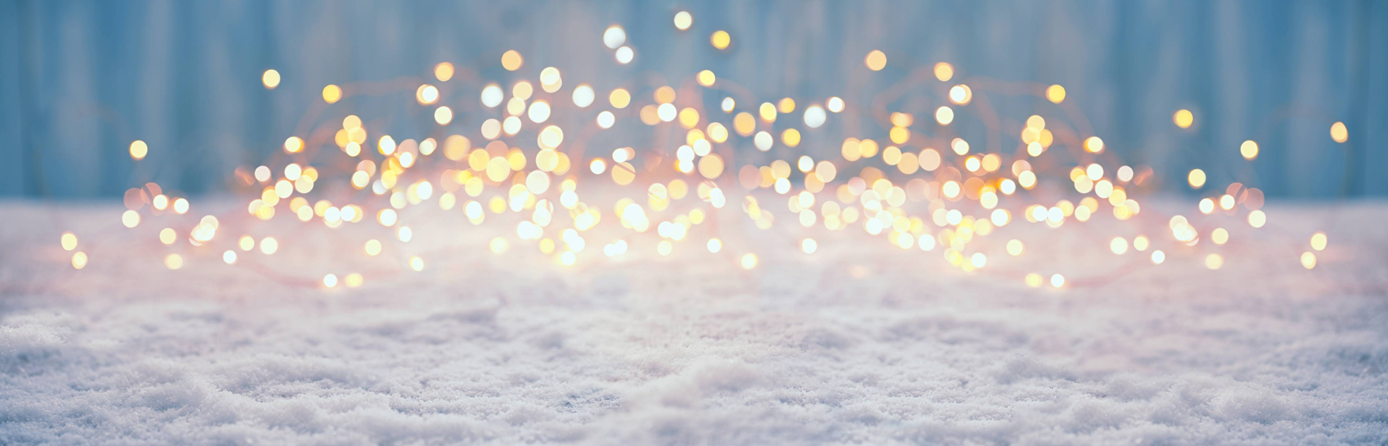 Große Wandbilder-Goldene Bokeh-Lichter Winterzauber