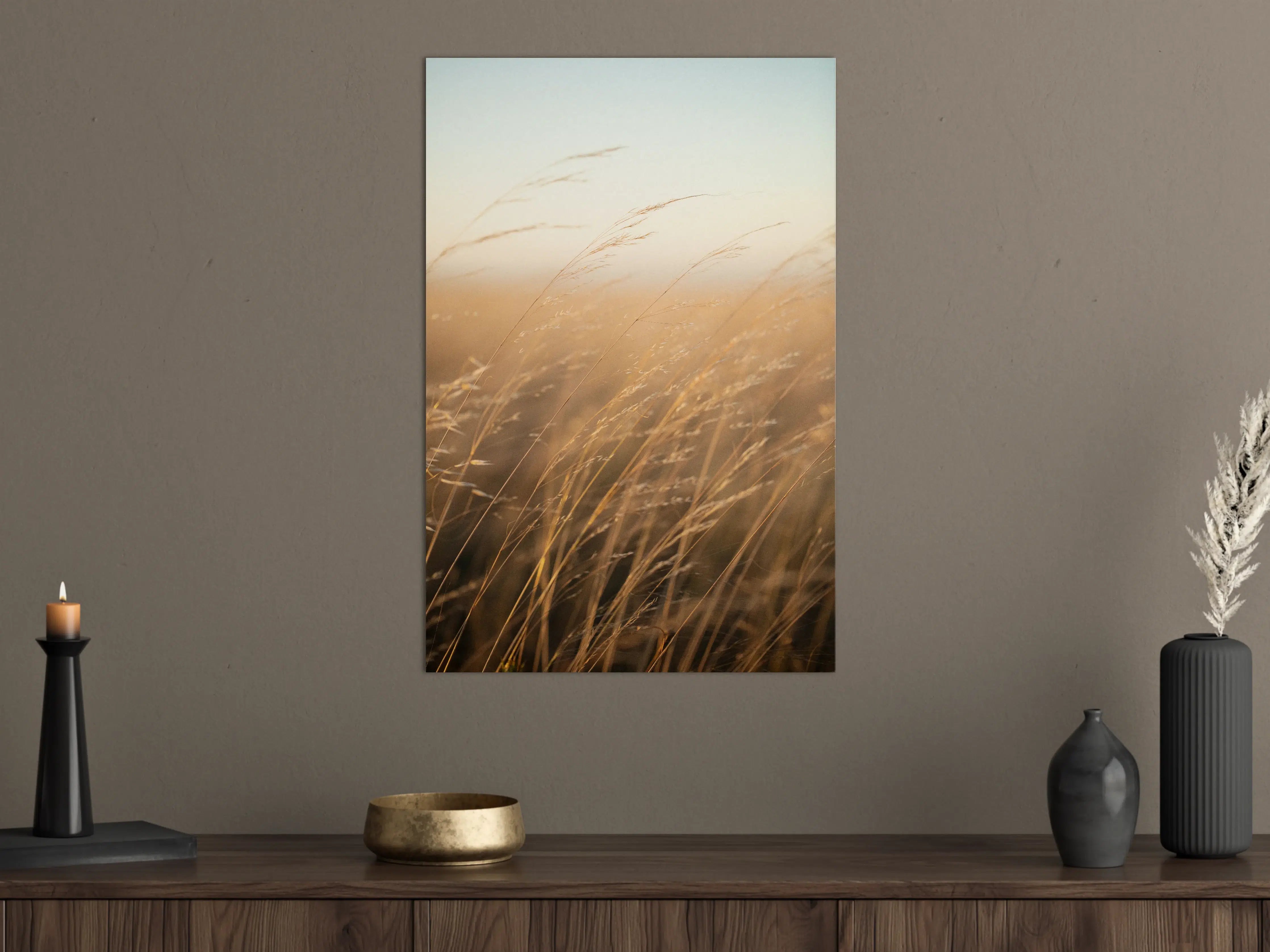 Große Wandbilder - Goldene Gräser im Sonnenlicht