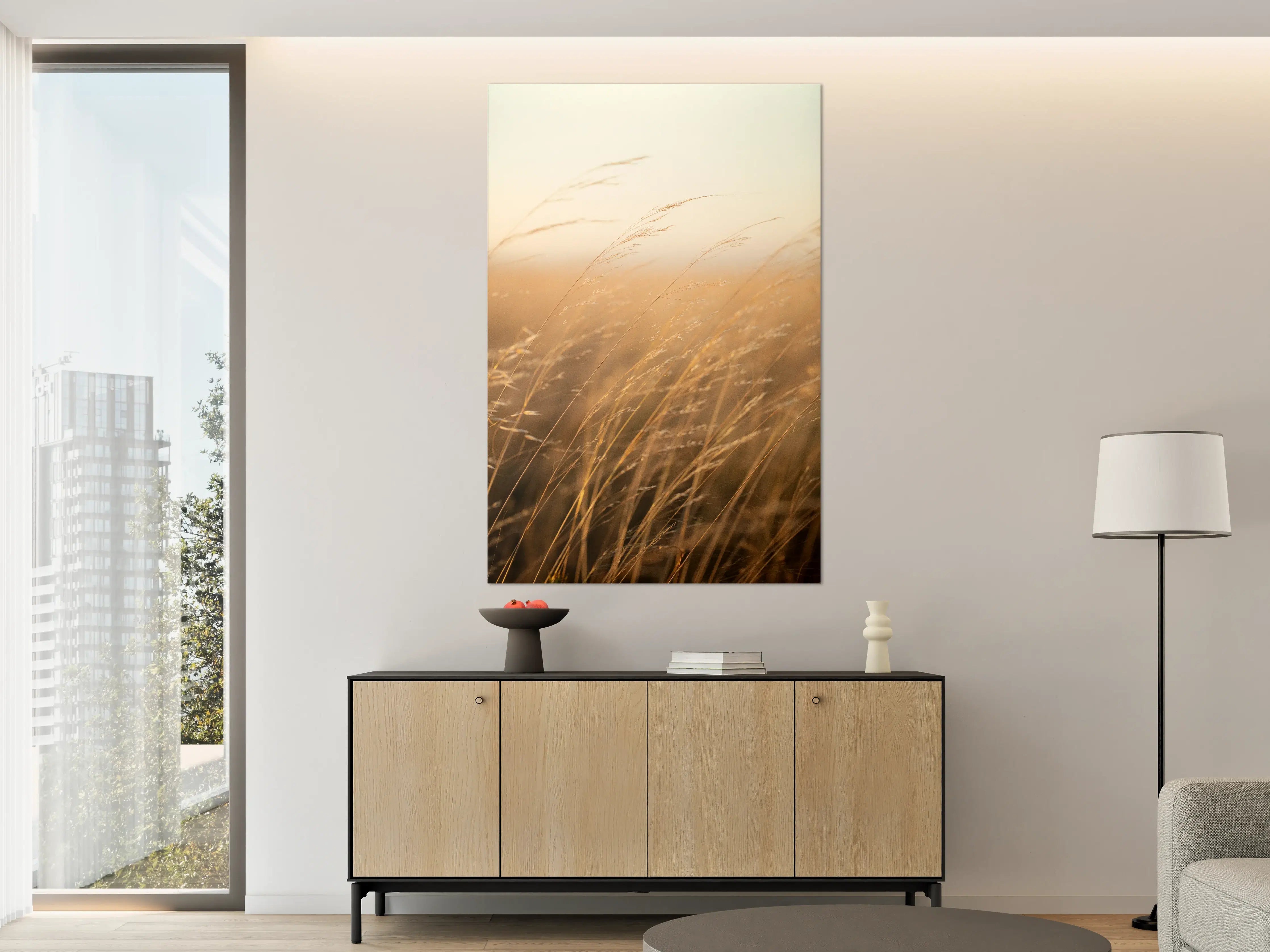 Große Wandbilder - Goldene Gräser im Sonnenlicht