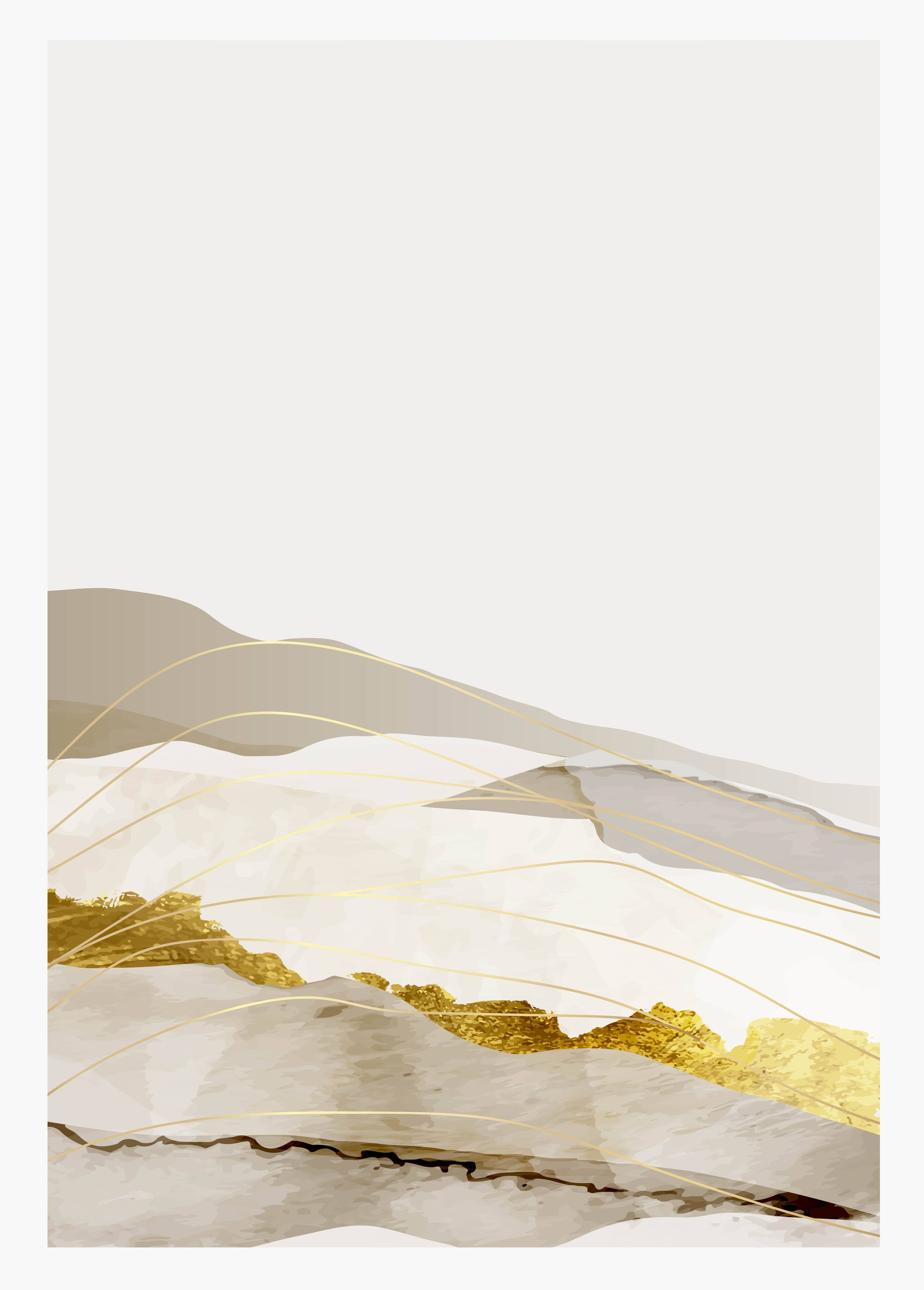 Große Wandbilder-Goldene Kanten, Sanfte Grau- und Beigetöne, Elegantes Marbled Design