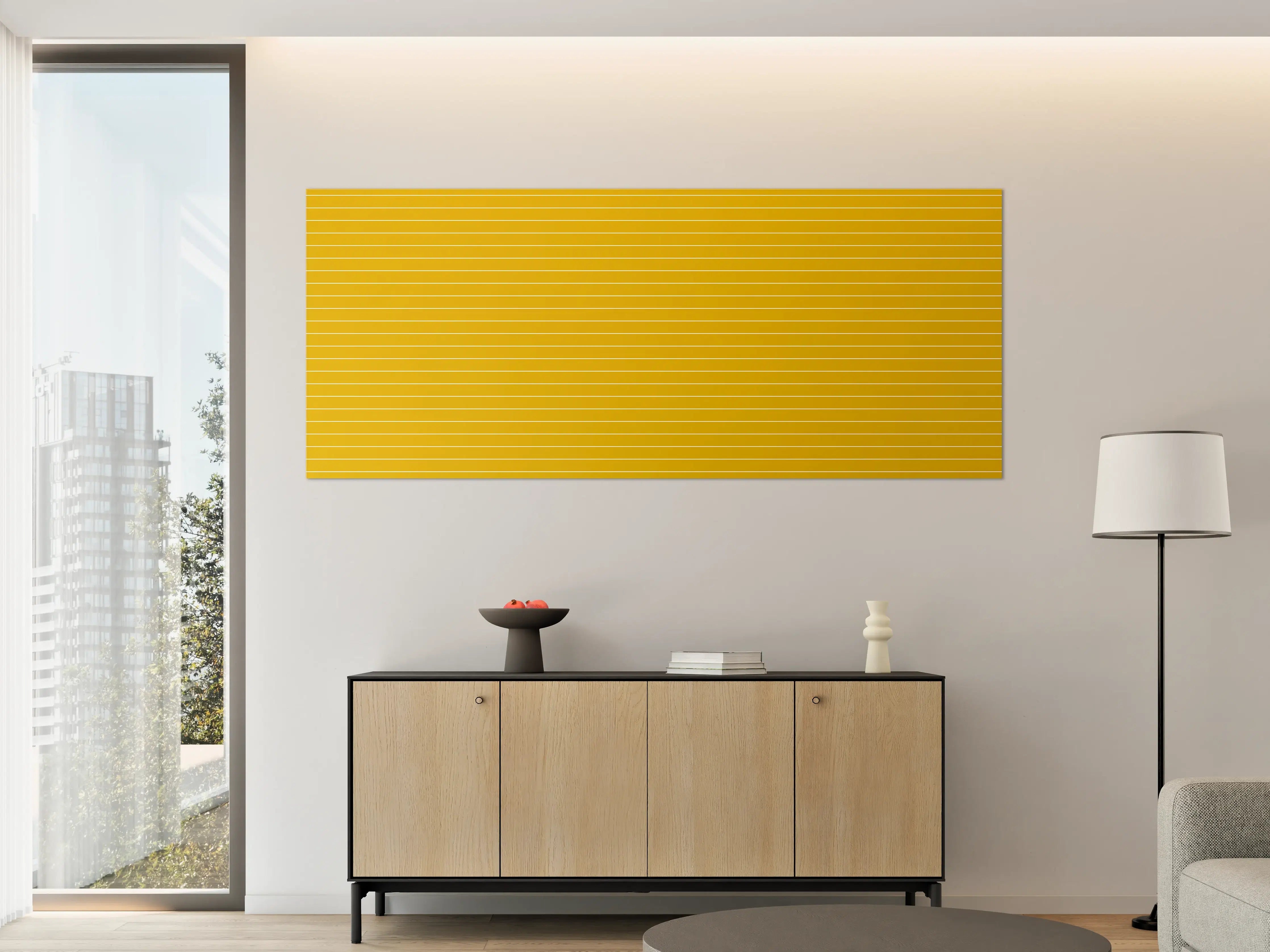 Große Wandbilder - Goldene Linienmuster
