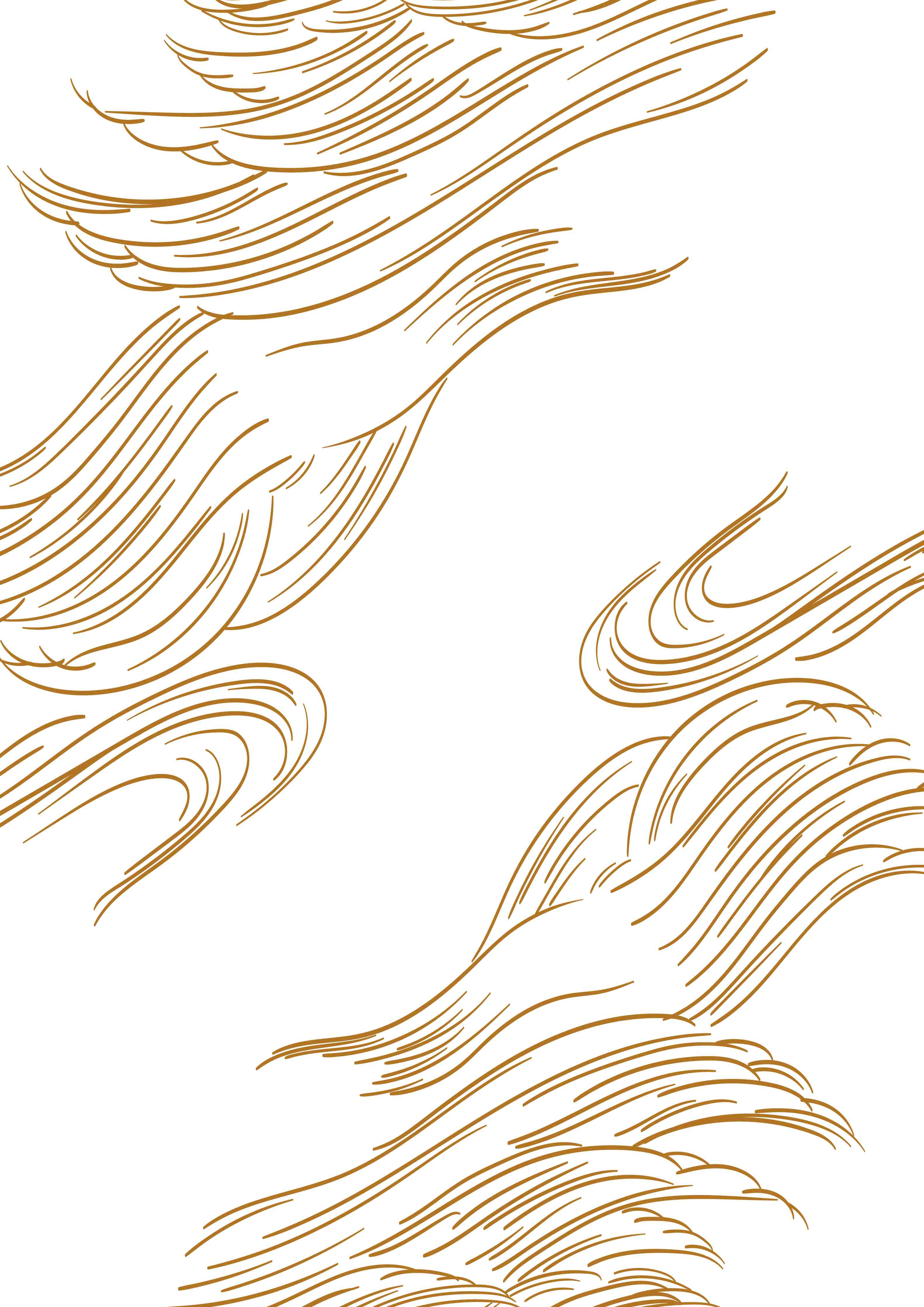 Große Wandbilder-Goldene Linienzeichnung