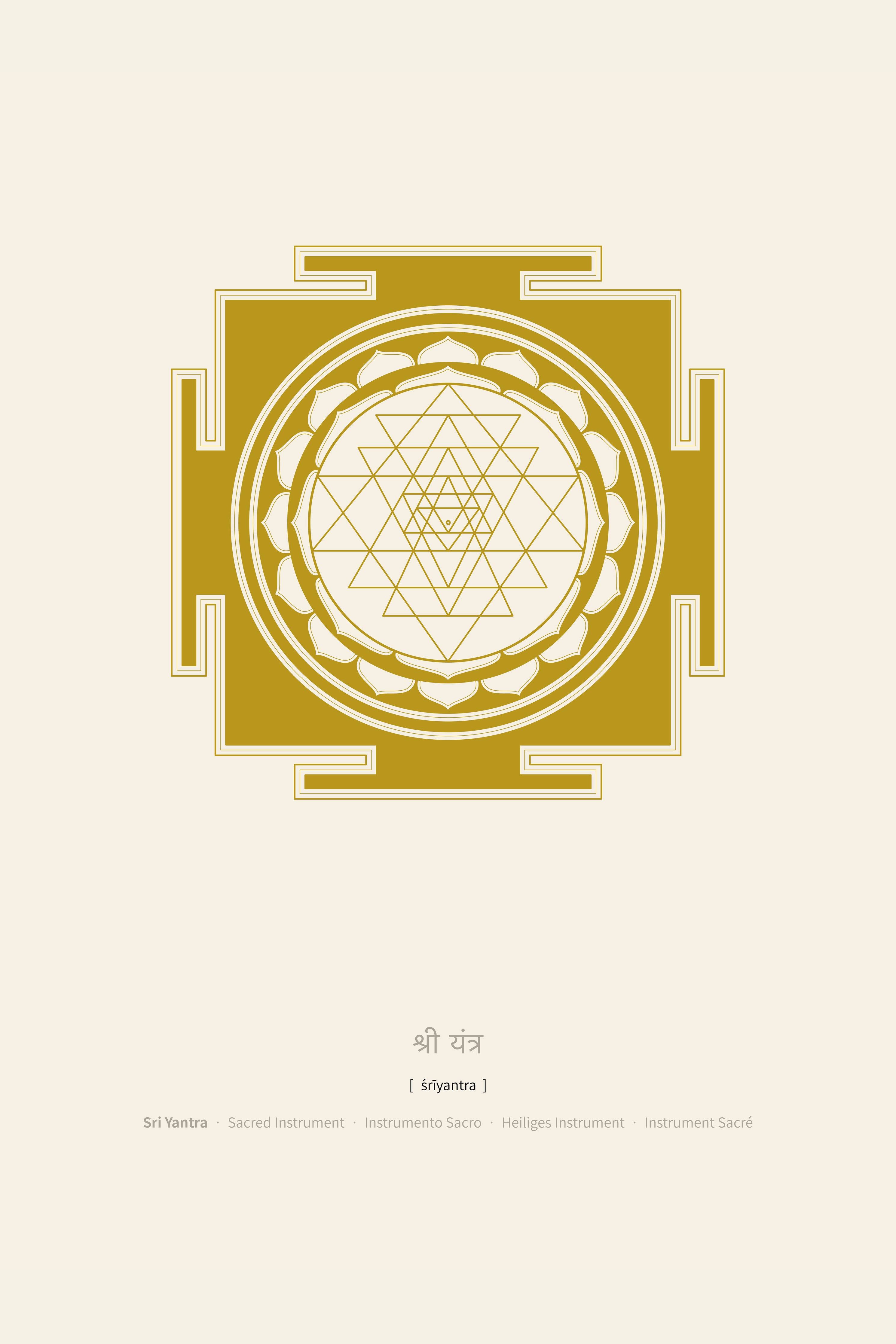 Große Wandbilder-Goldene Mandala-Silhouette auf Beige