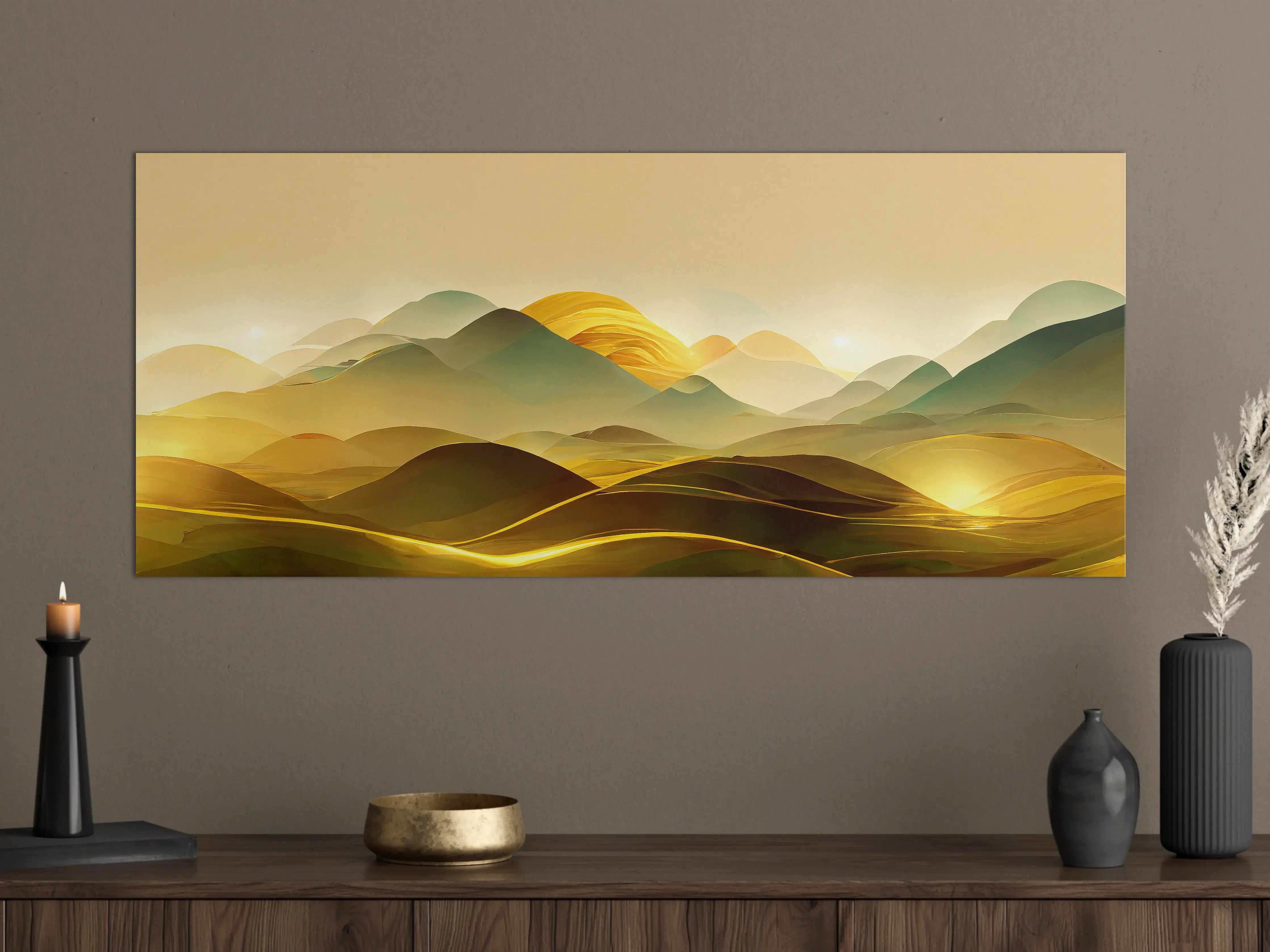 Große Wandbilder - Goldene Wüste - Illustration  