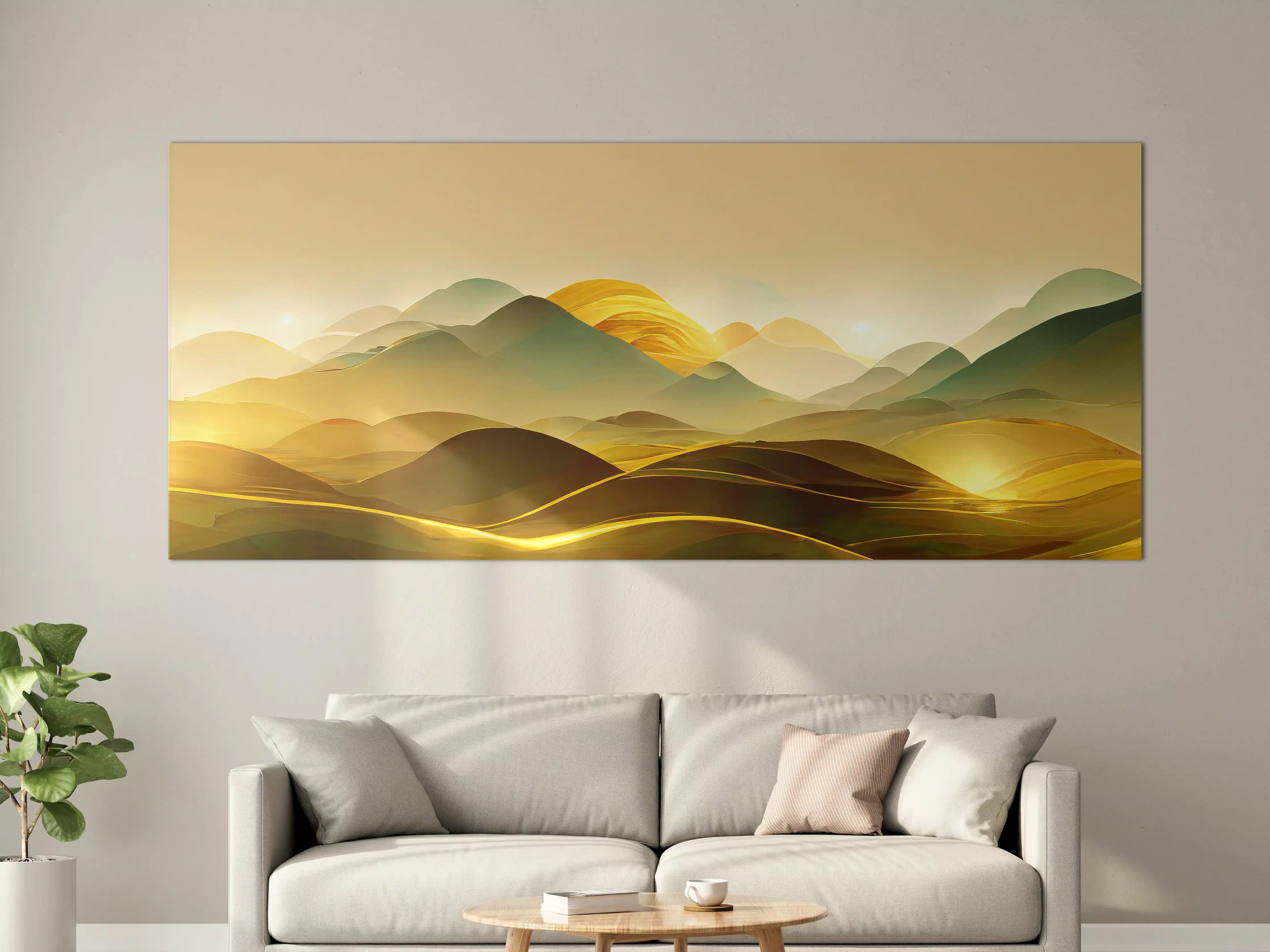 Große Wandbilder - Goldene Wüste - Illustration  