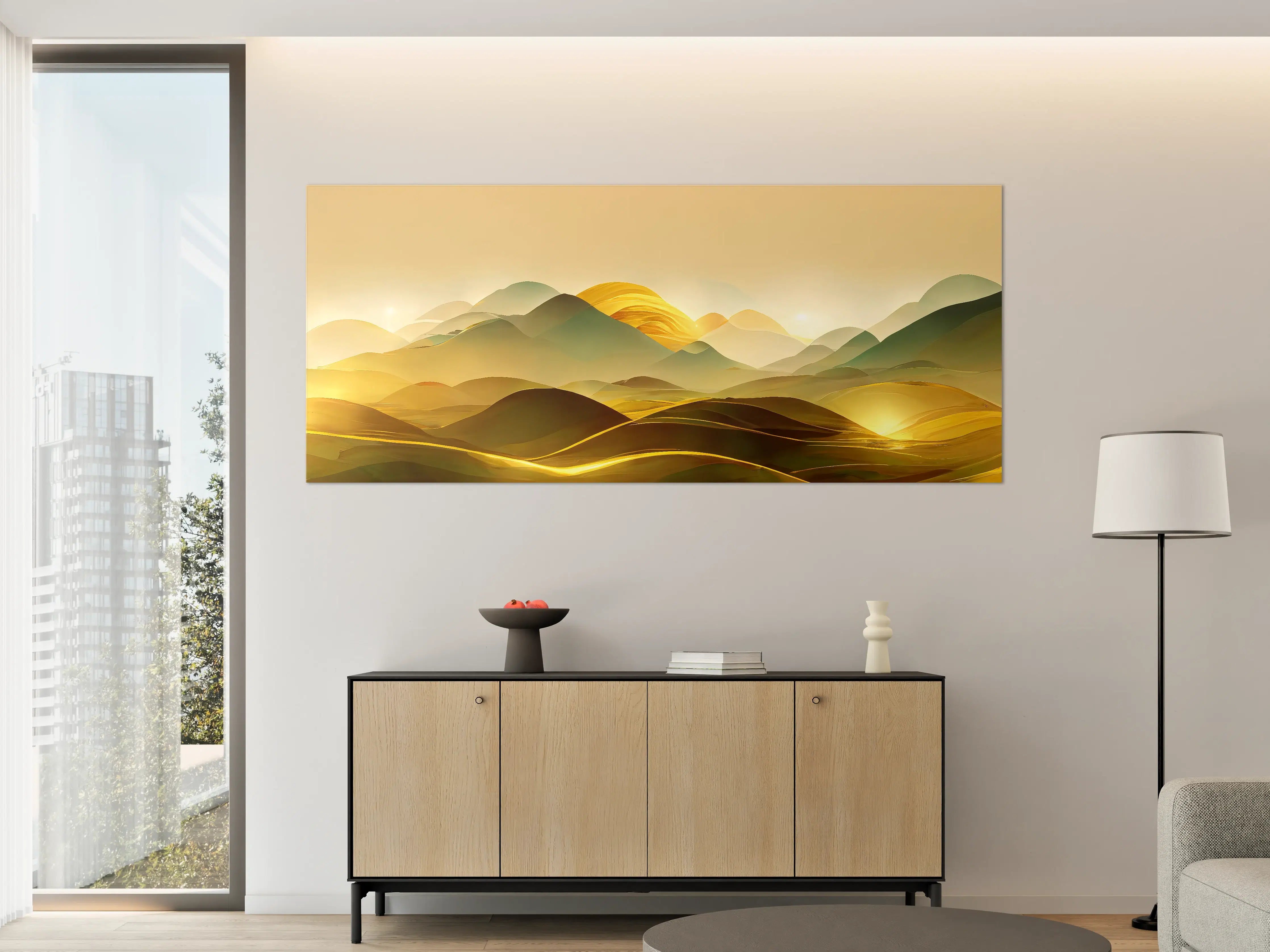 Große Wandbilder - Goldene Wüste - Illustration  