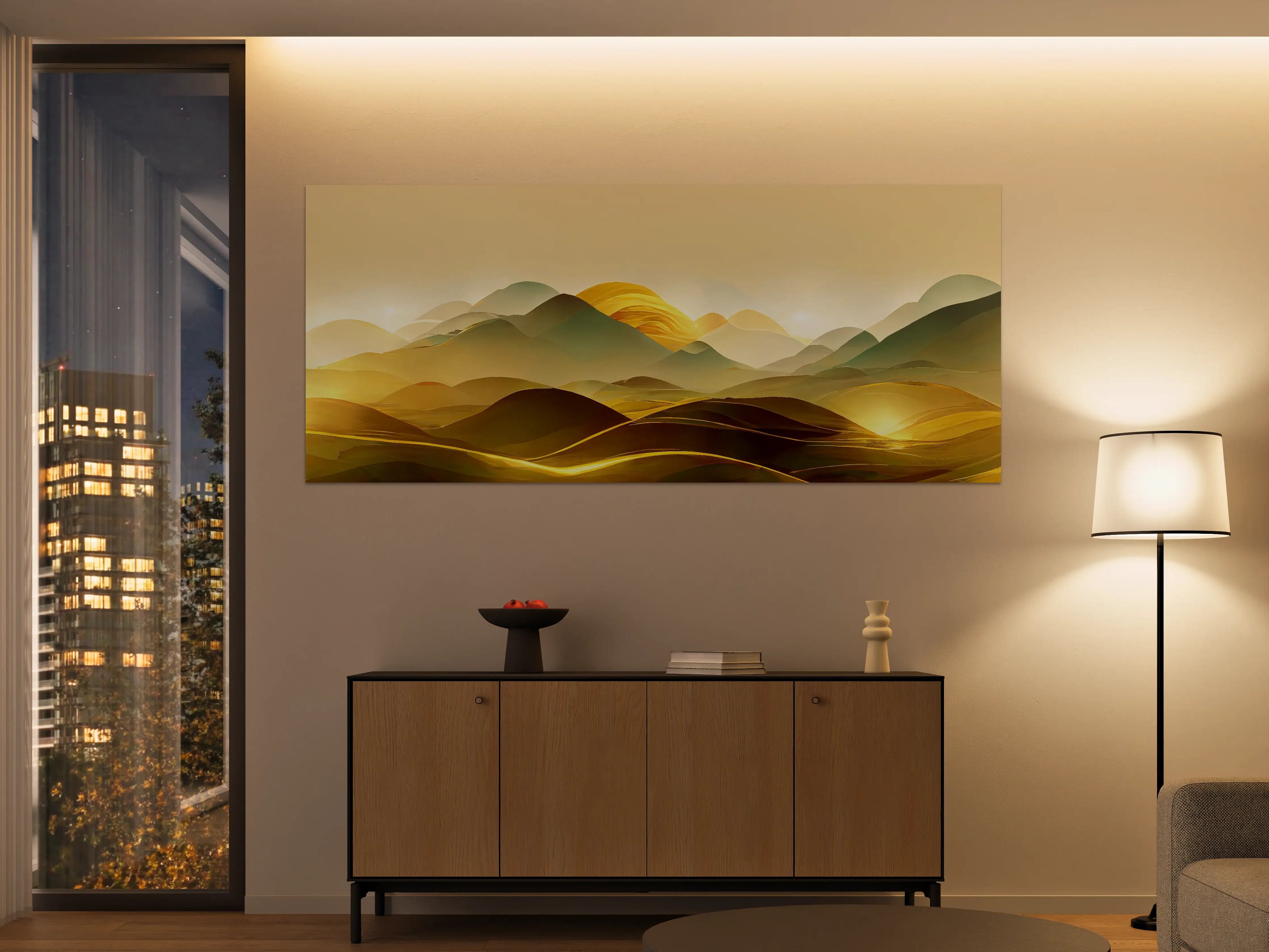 Große Wandbilder - Goldene Wüste - Illustration  