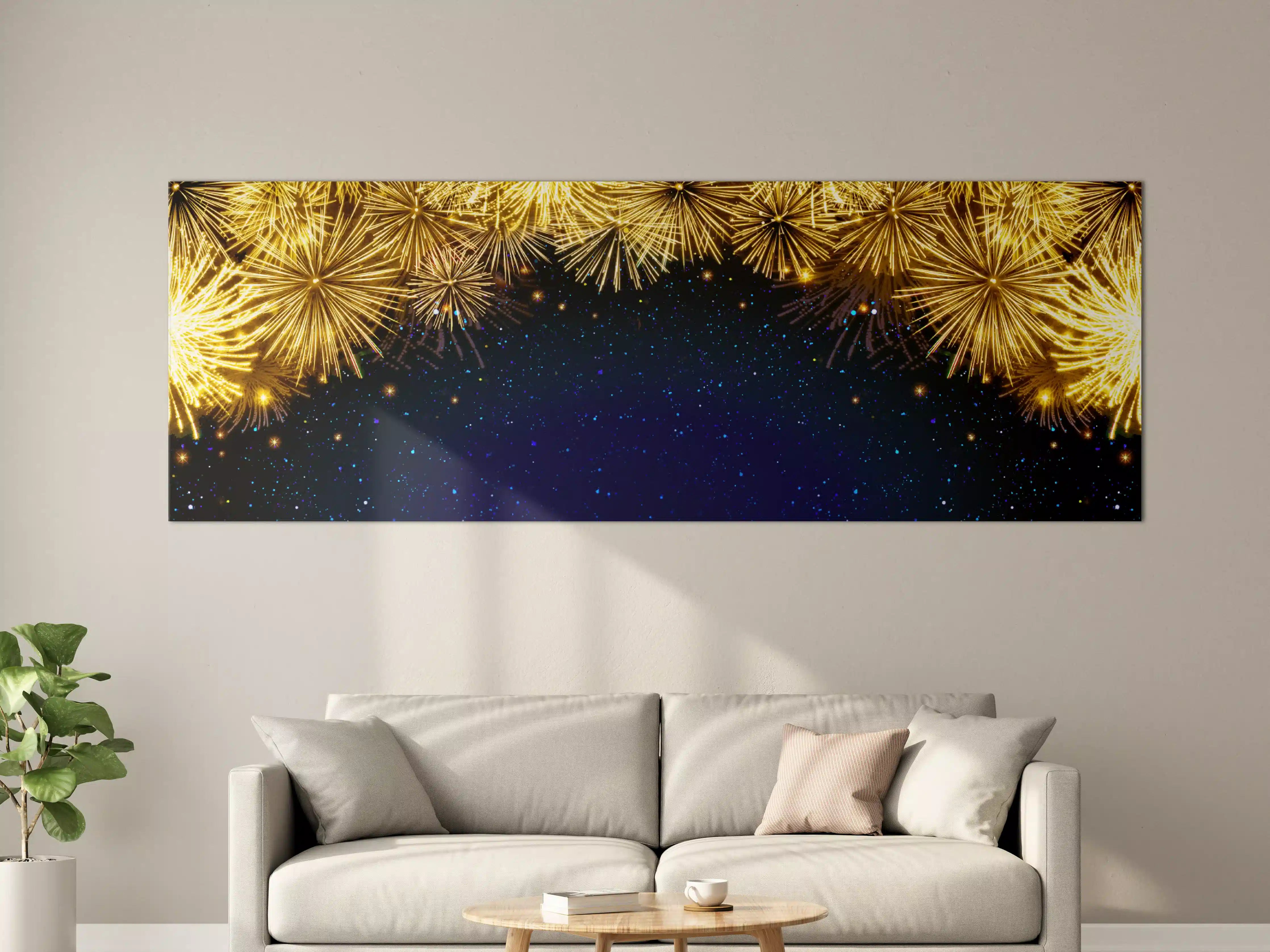 Große Wandbilder - Goldenes Feuerwerk - Hintergrund