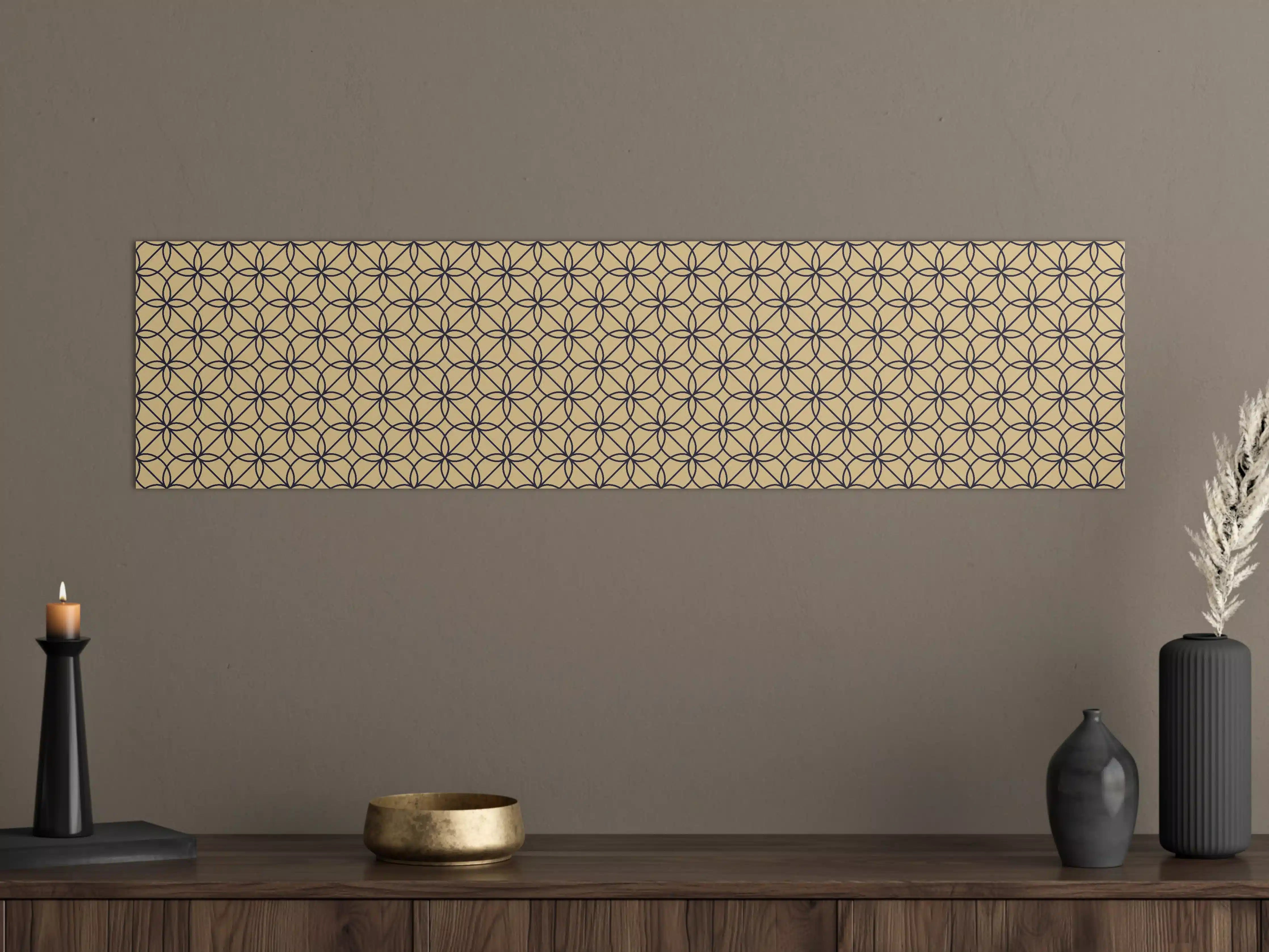 Große Wandbilder - Goldenes Geometrisches Muster