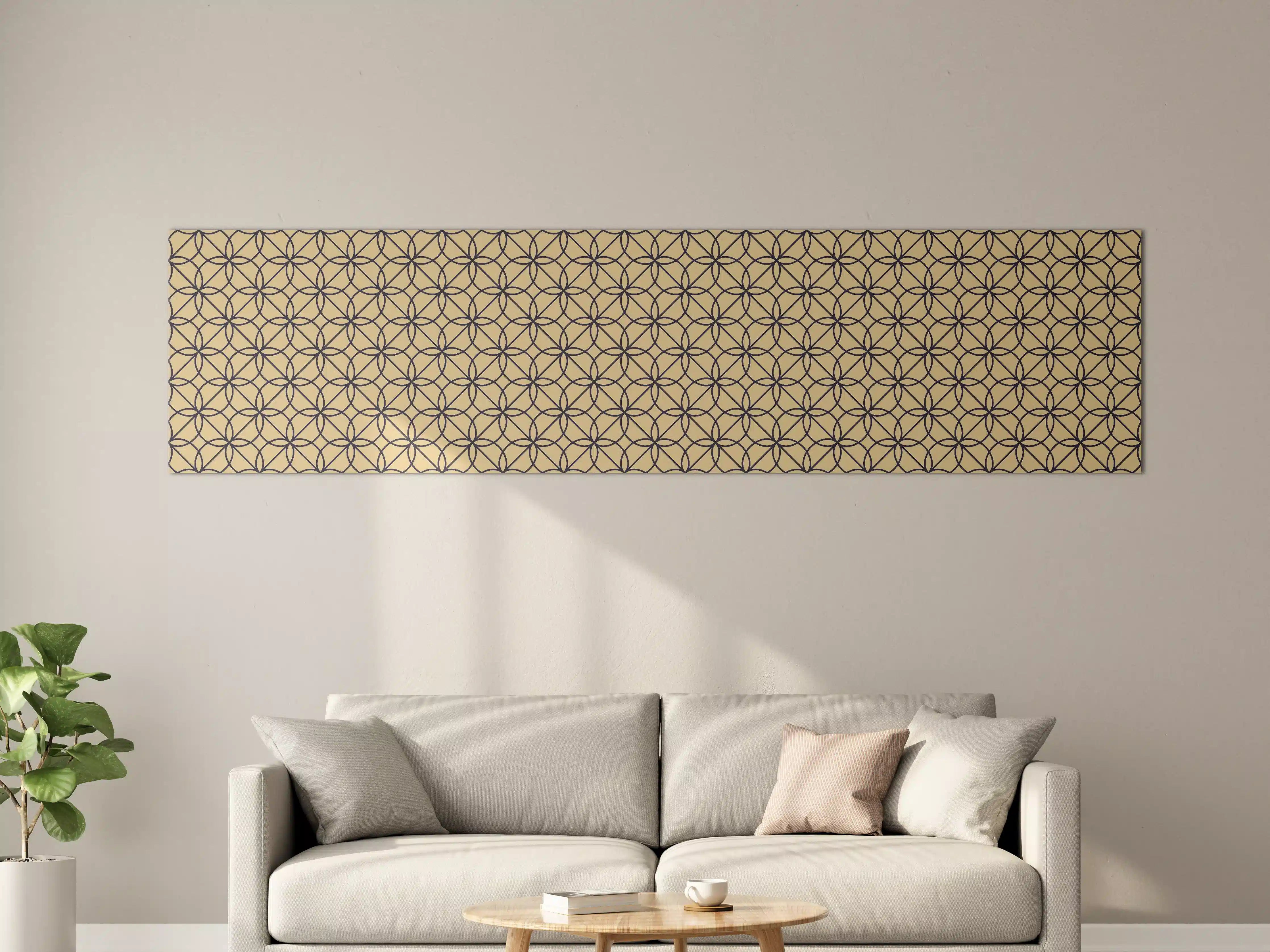Große Wandbilder - Goldenes Geometrisches Muster