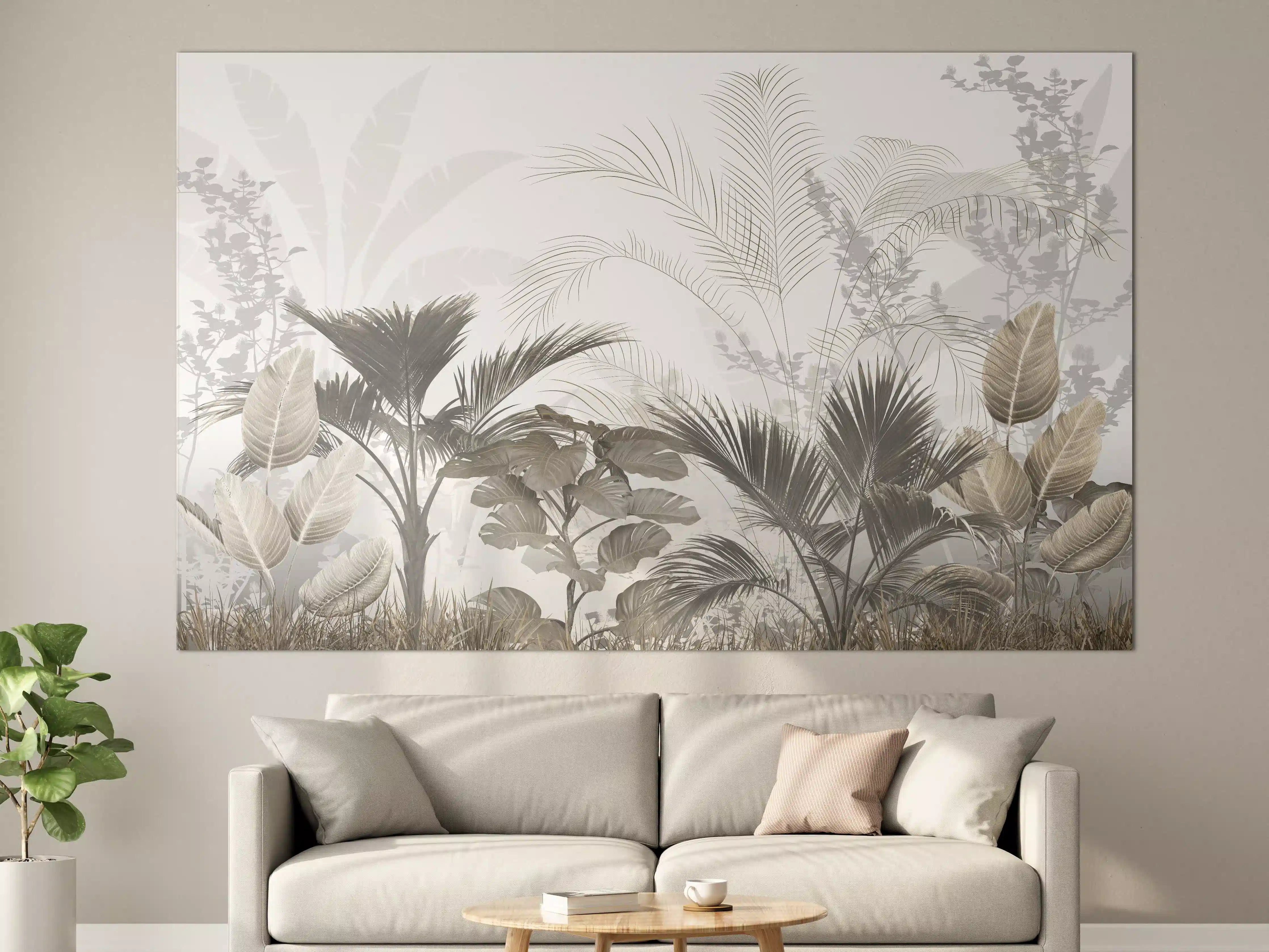 Große Wandbilder - Gräulich - Florales Wandbild