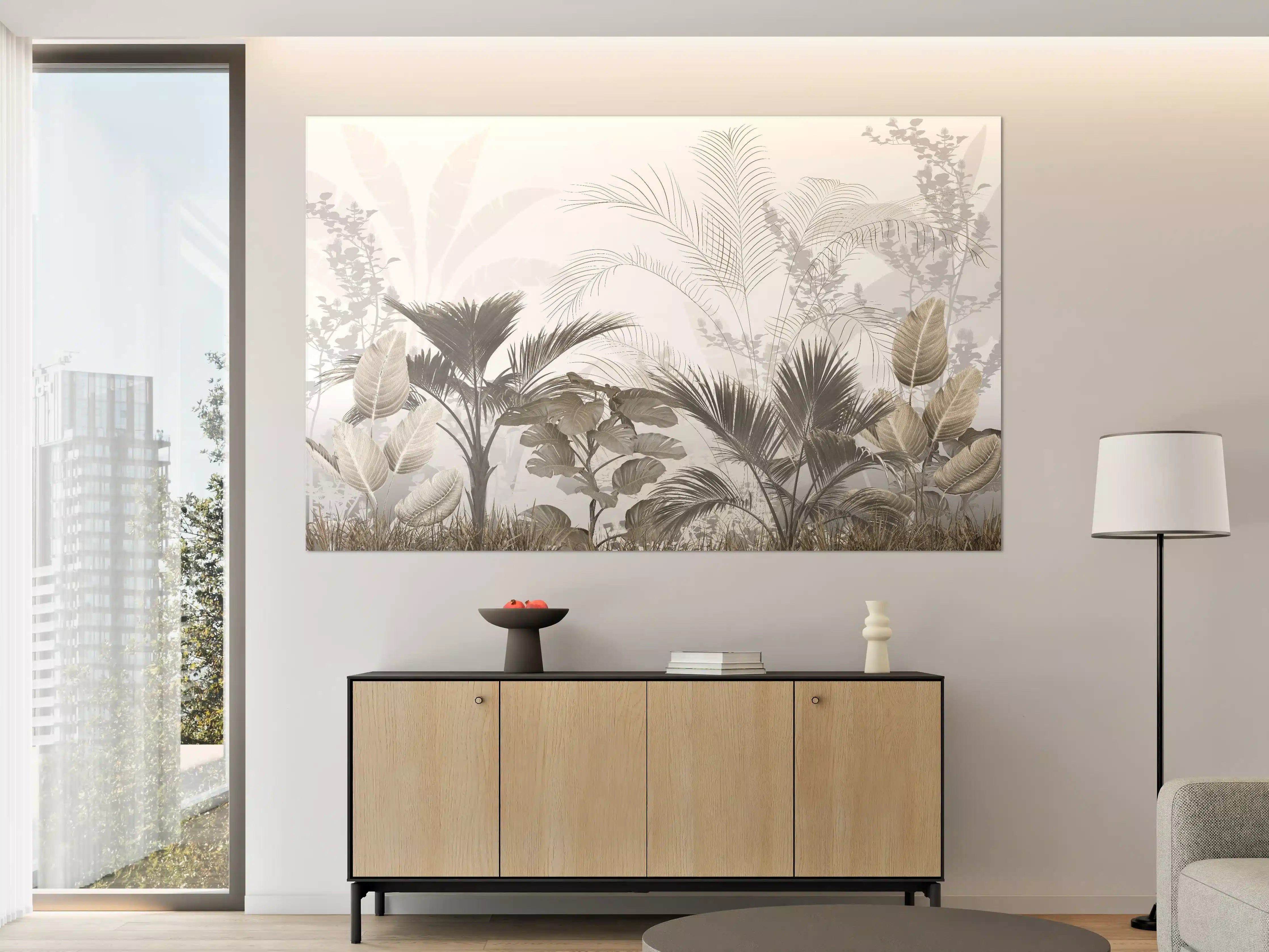 Große Wandbilder - Gräulich - Florales Wandbild