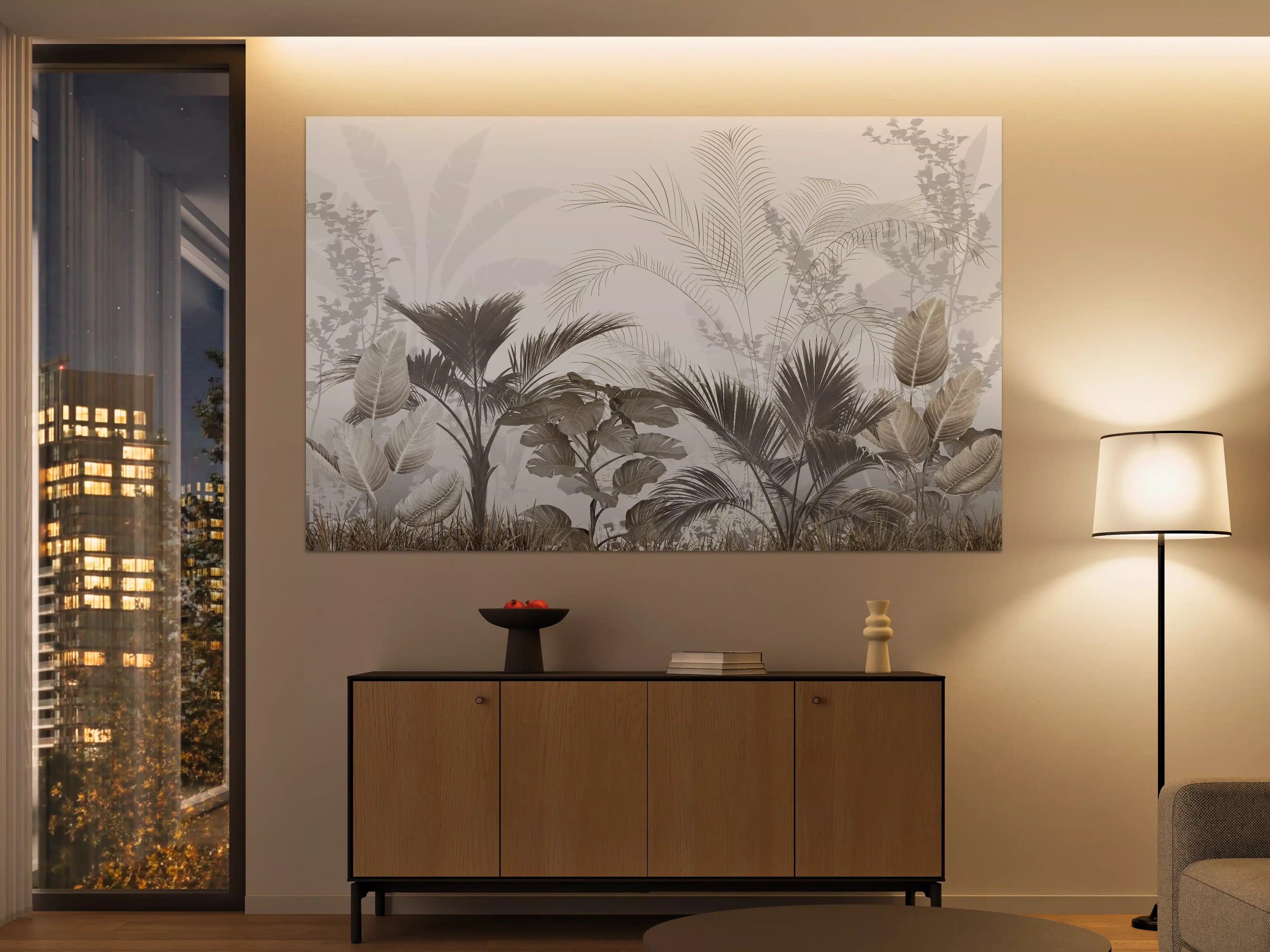 Große Wandbilder - Gräulich - Florales Wandbild