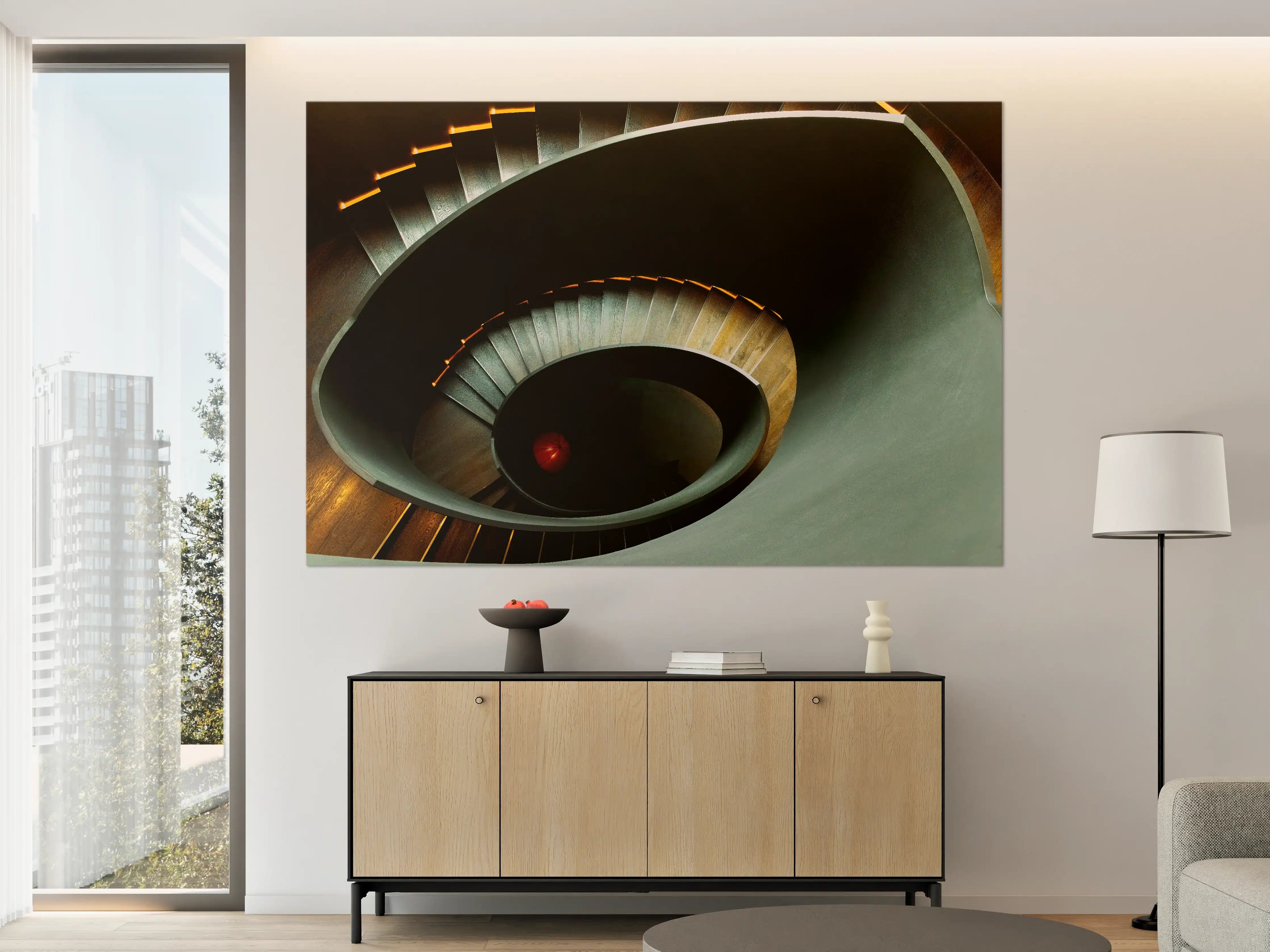 Große Wandbilder - Gräuliche Architektur - Treppen