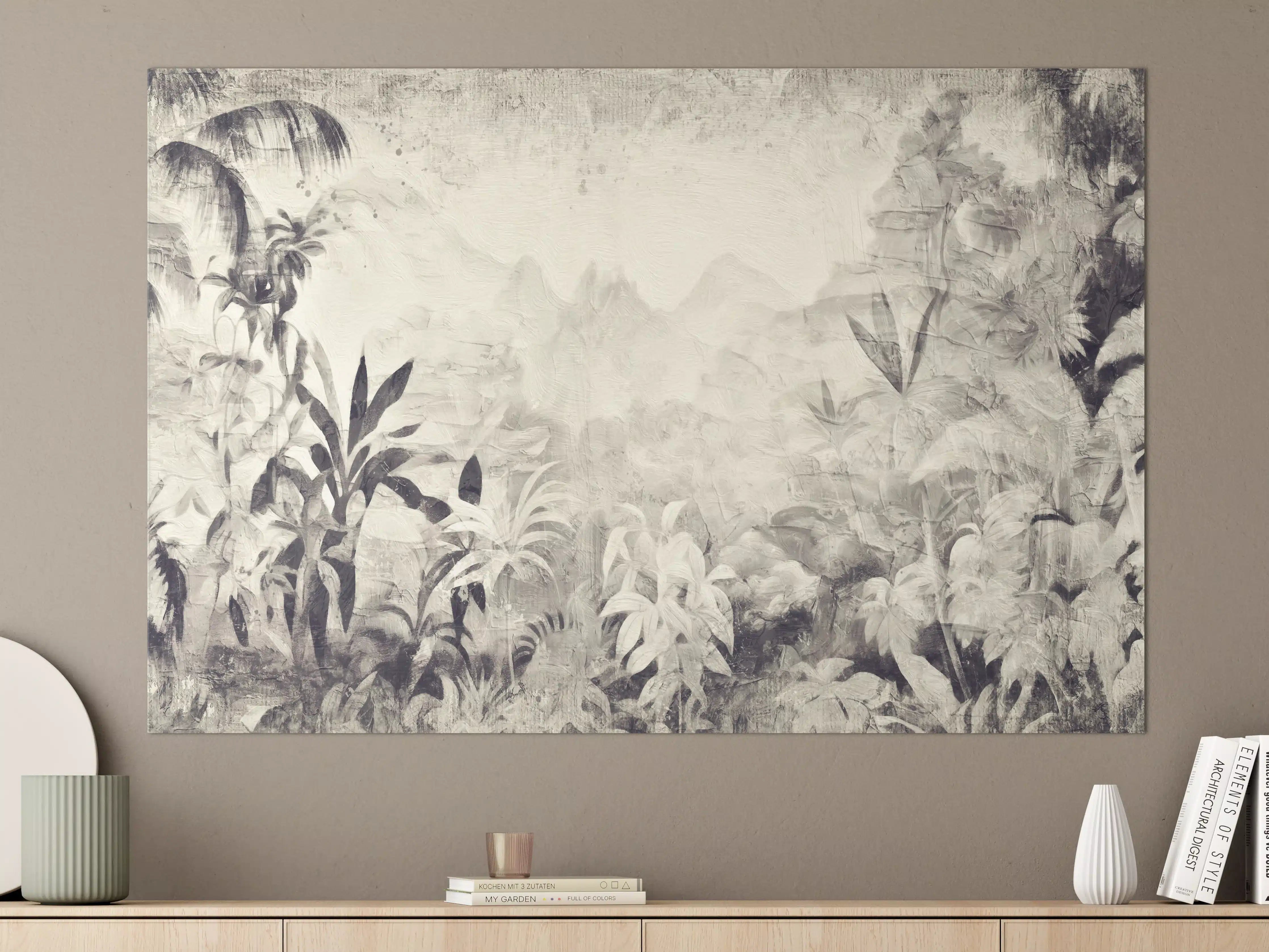 Große Wandbilder - Gräuliche Landschaft - Floral