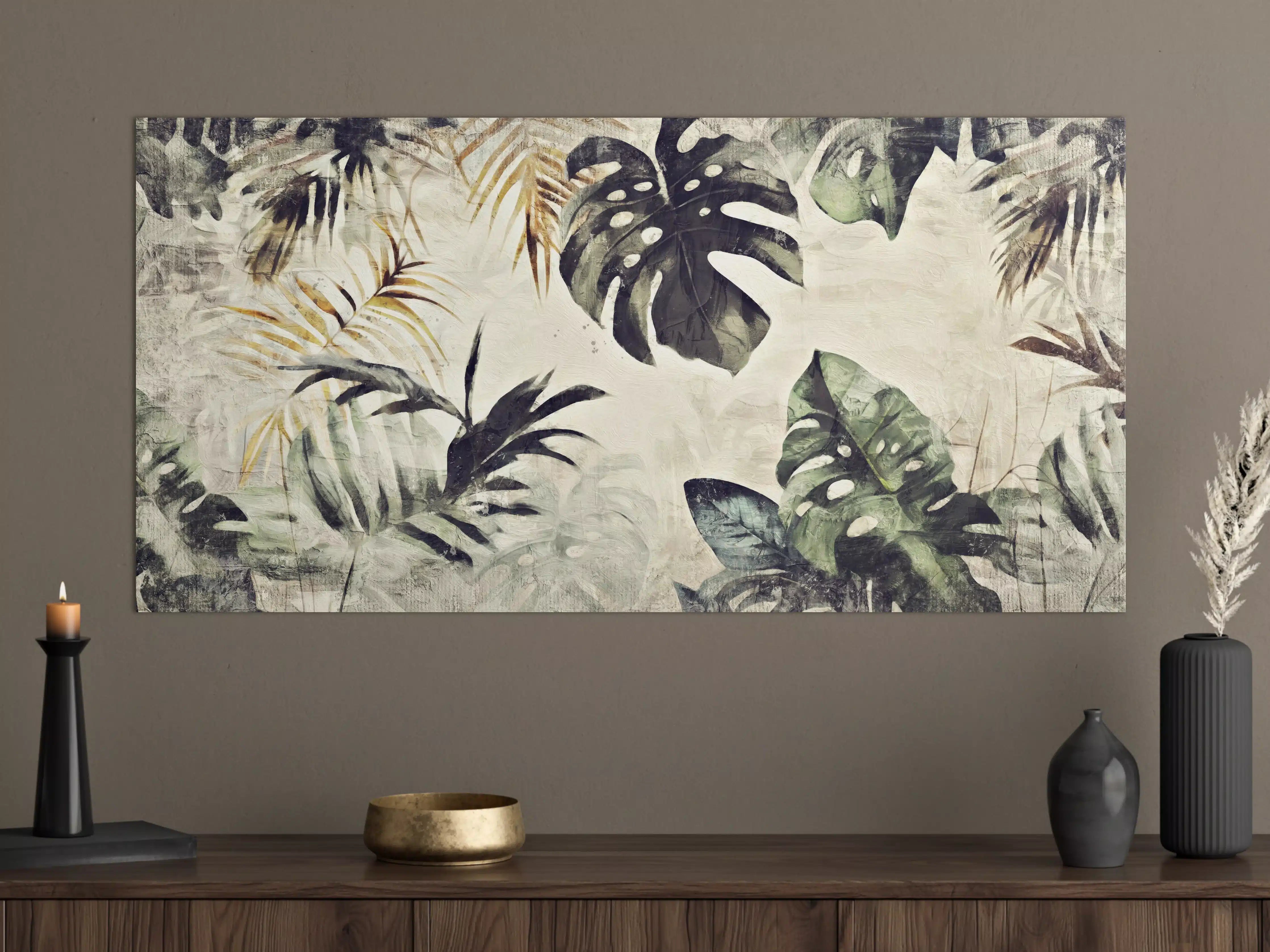 Große Wandbilder - Gräuliche Pflanzen - Floral