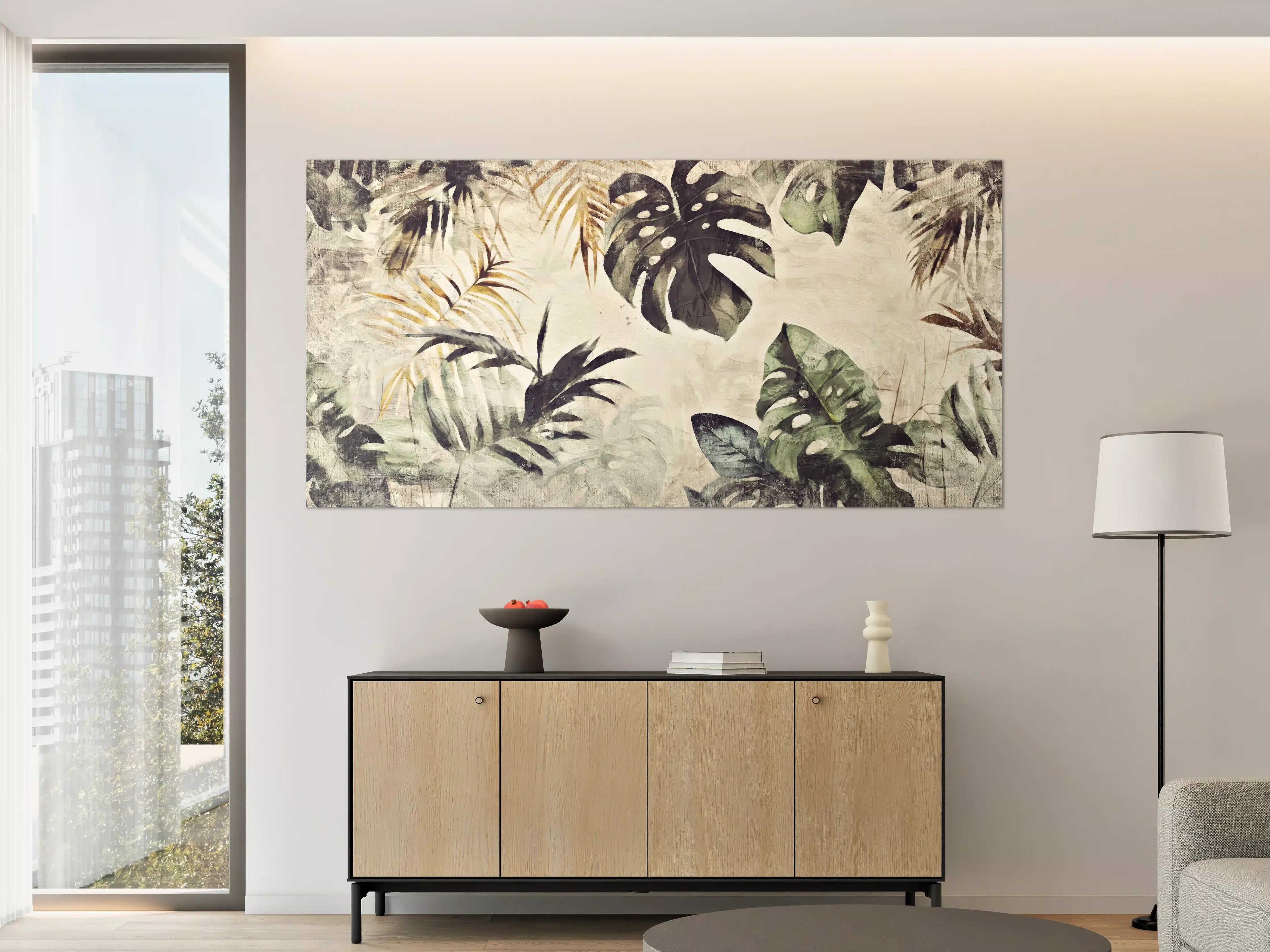 Große Wandbilder - Gräuliche Pflanzen - Floral