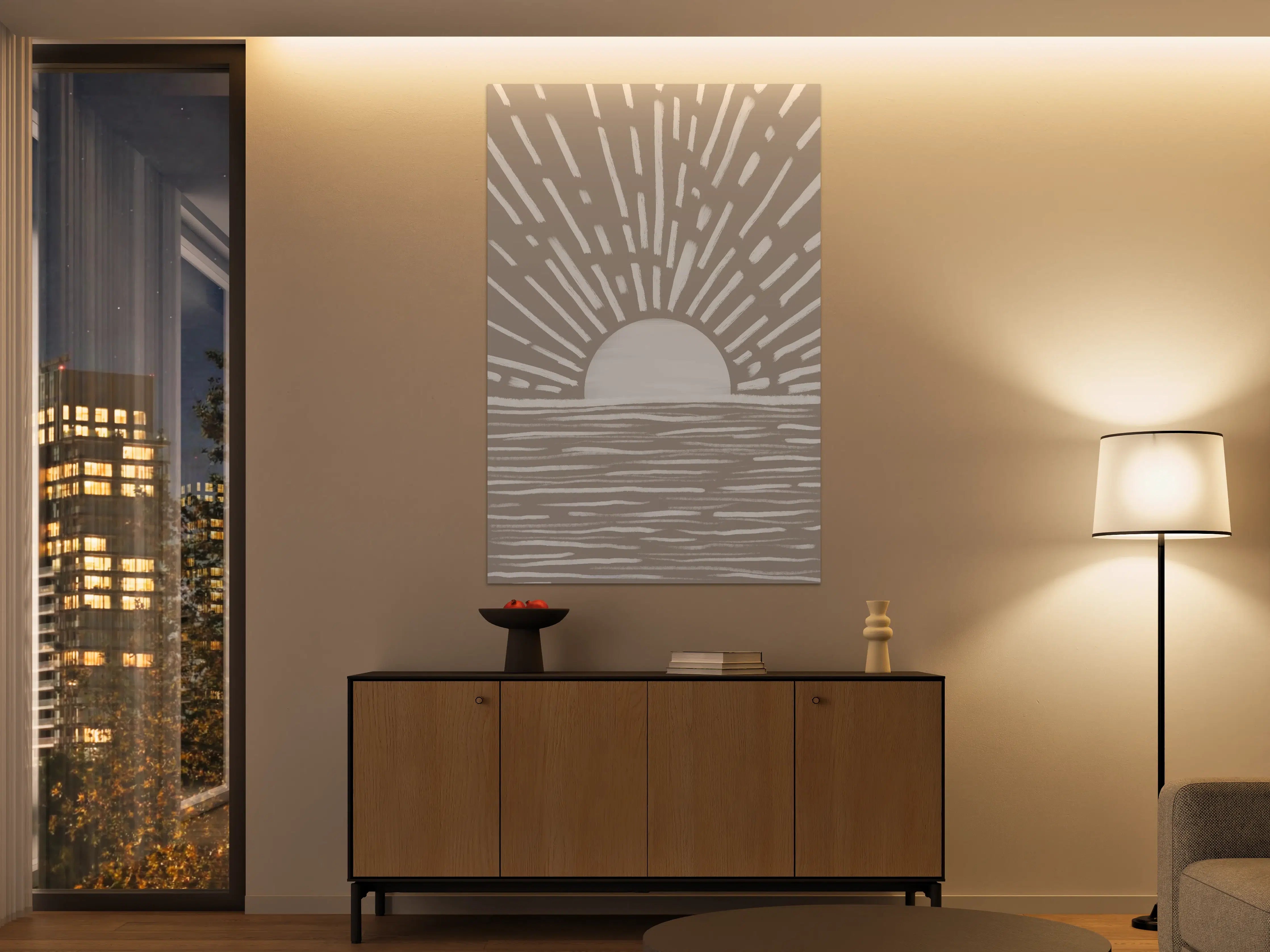 Große Wandbilder - Gräuliches Design - Landschaft