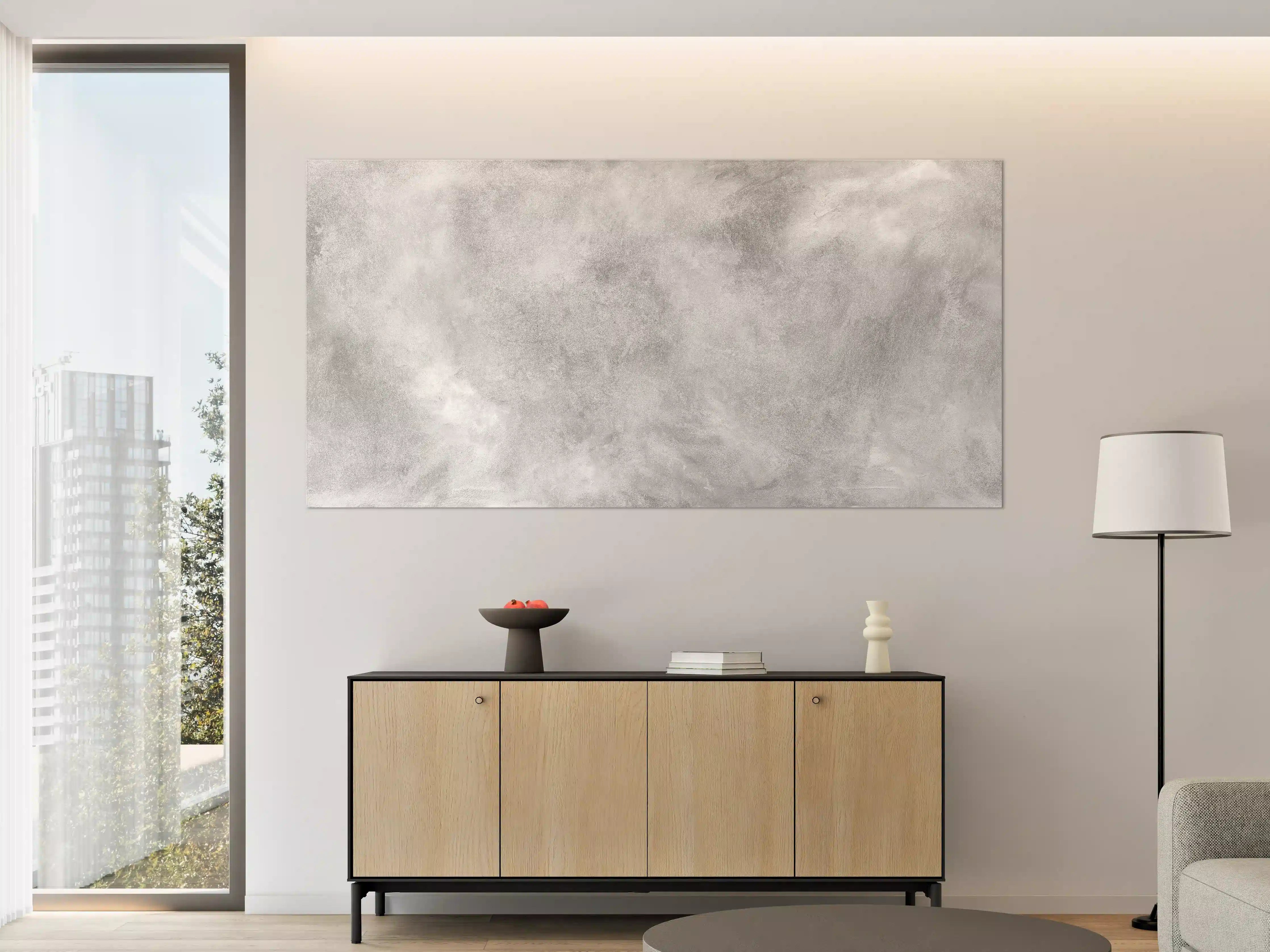 Große Wandbilder - Gräuliches Marmor Design