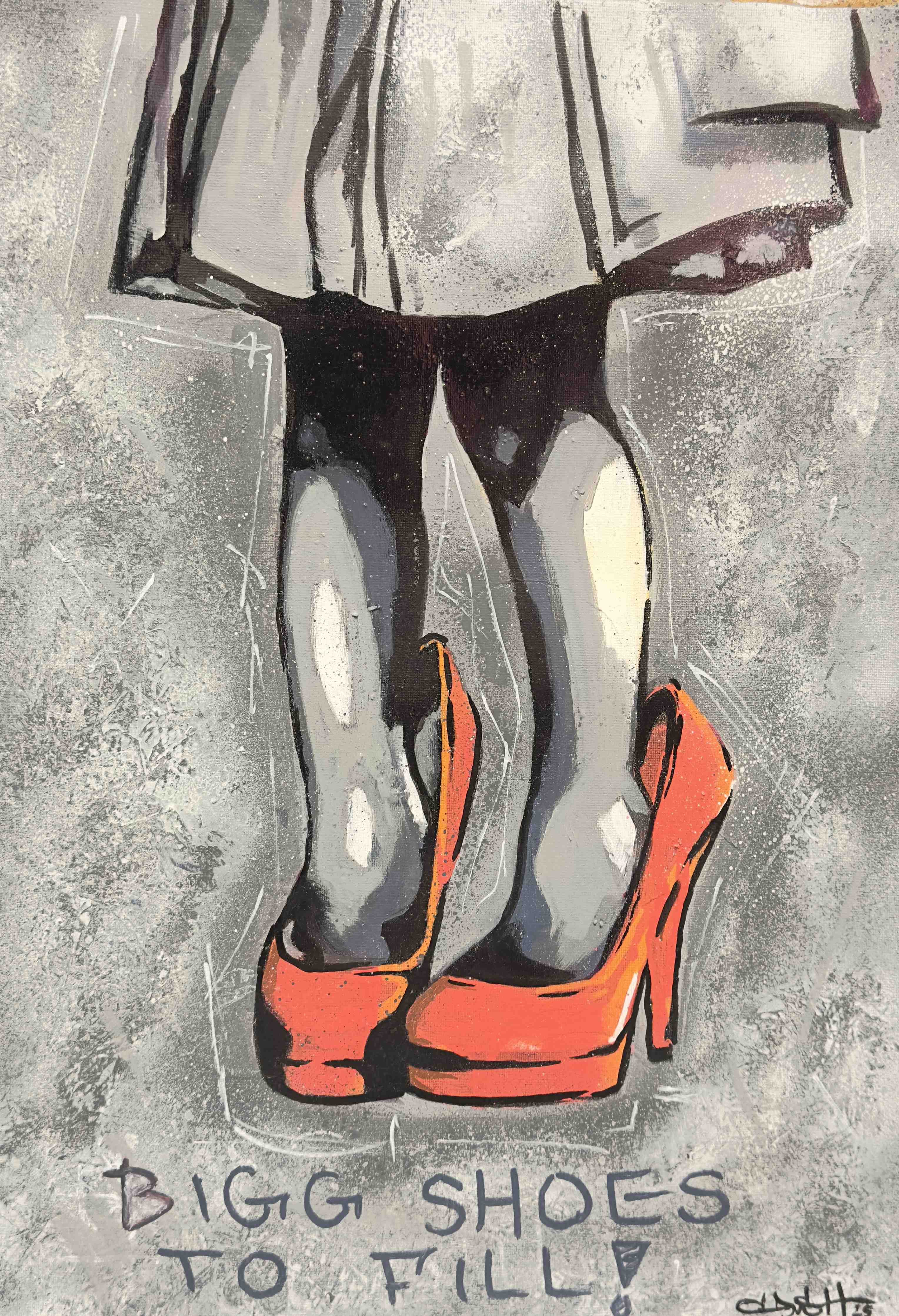 Große Wandbilder-Graffiti-Kunst mit High Heels