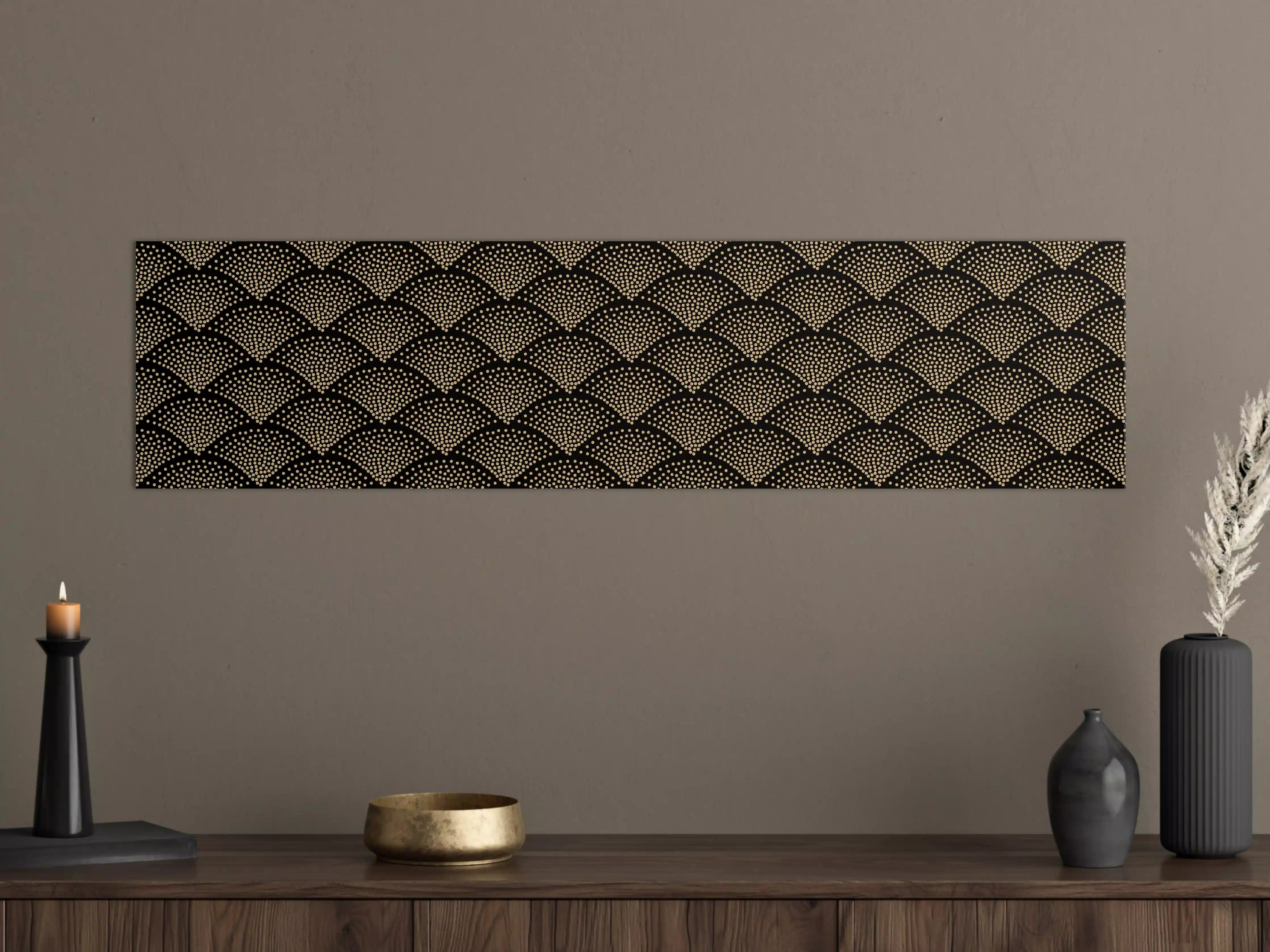 Große Wandbilder - Grafik-Textur-Schwarz-Hellbraun
