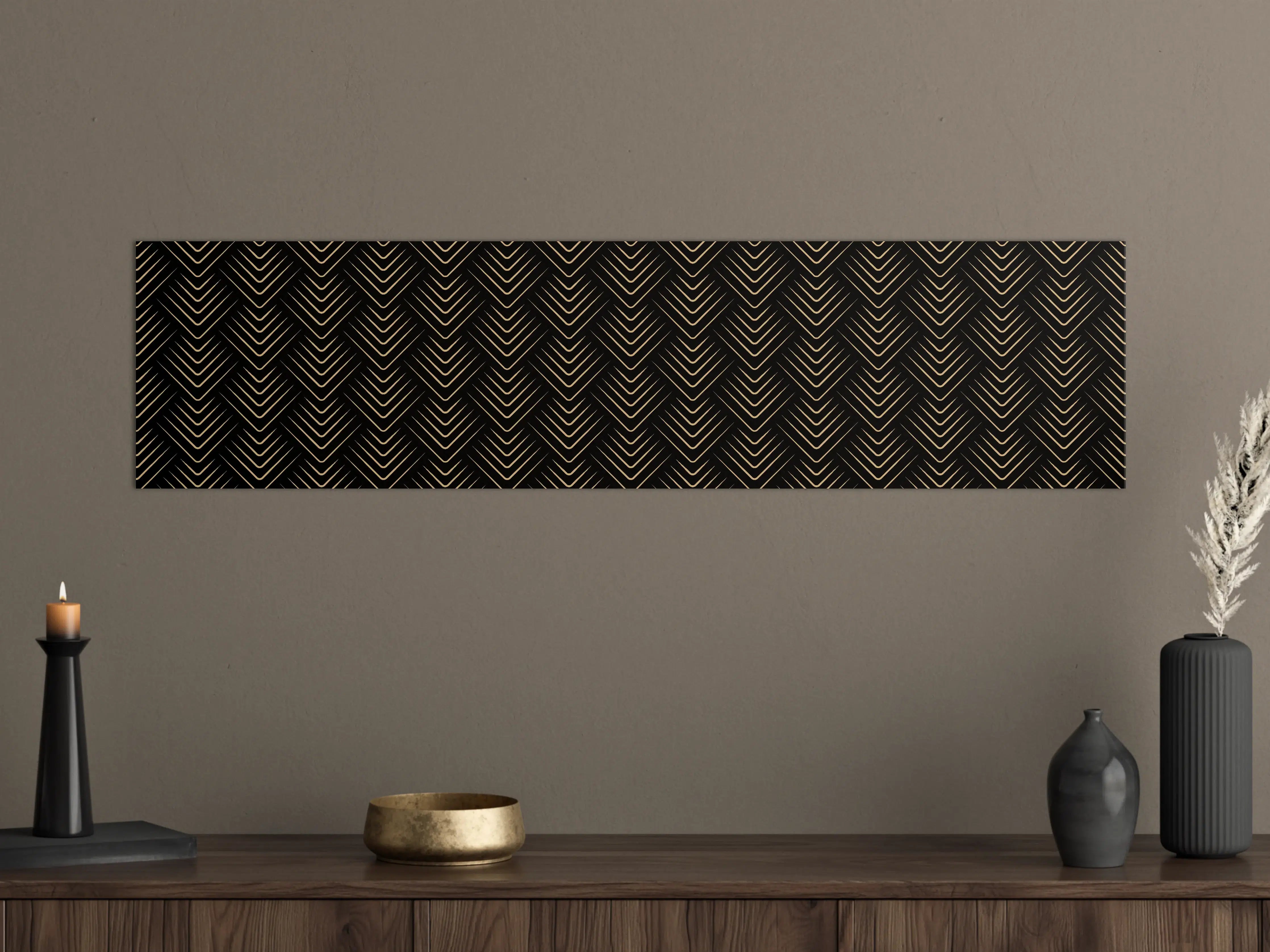 Große Wandbilder - Grafisches Schwarz-Muster
