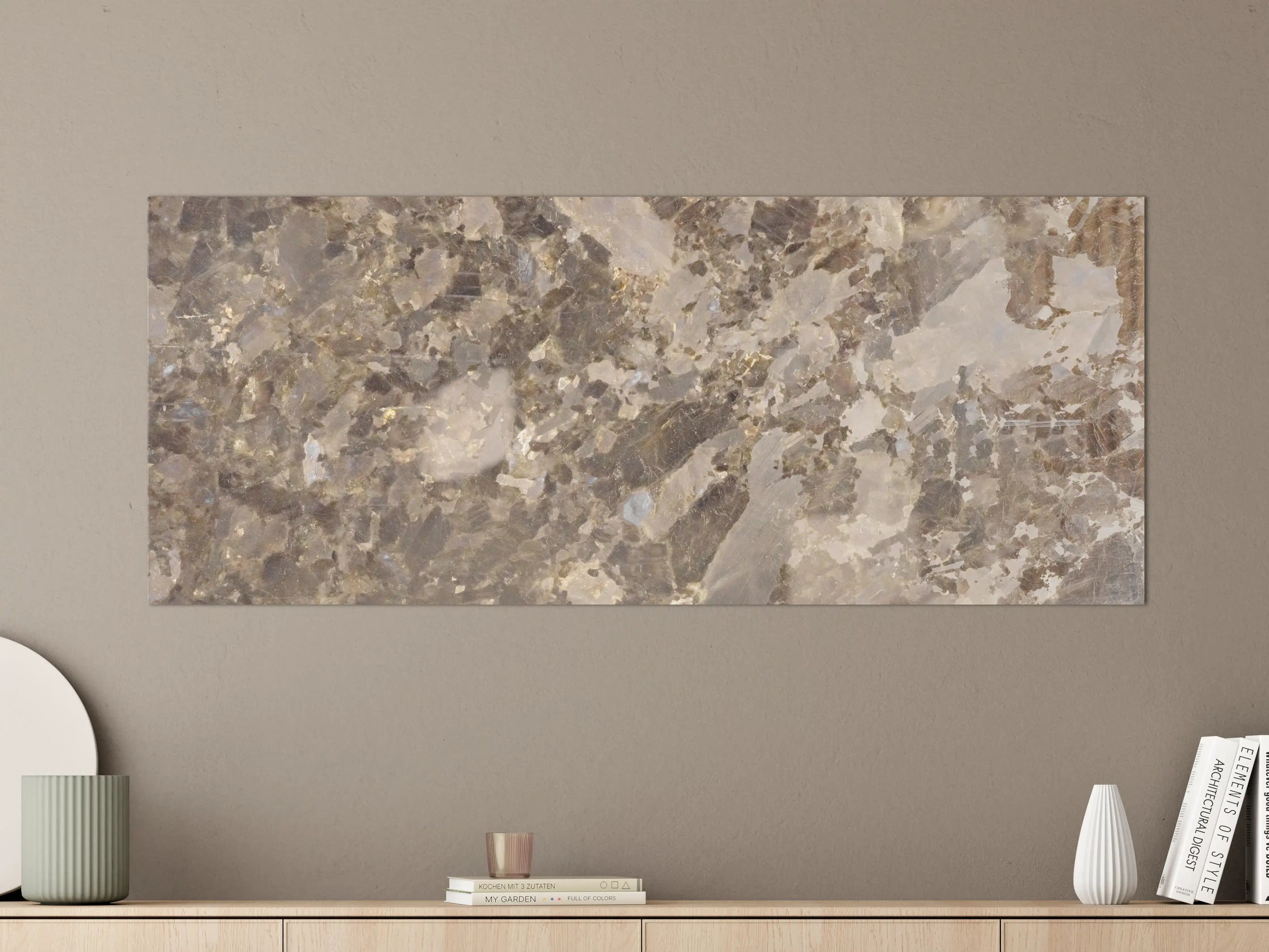 Große Wandbilder - Grau-Braune Marmorstruktur