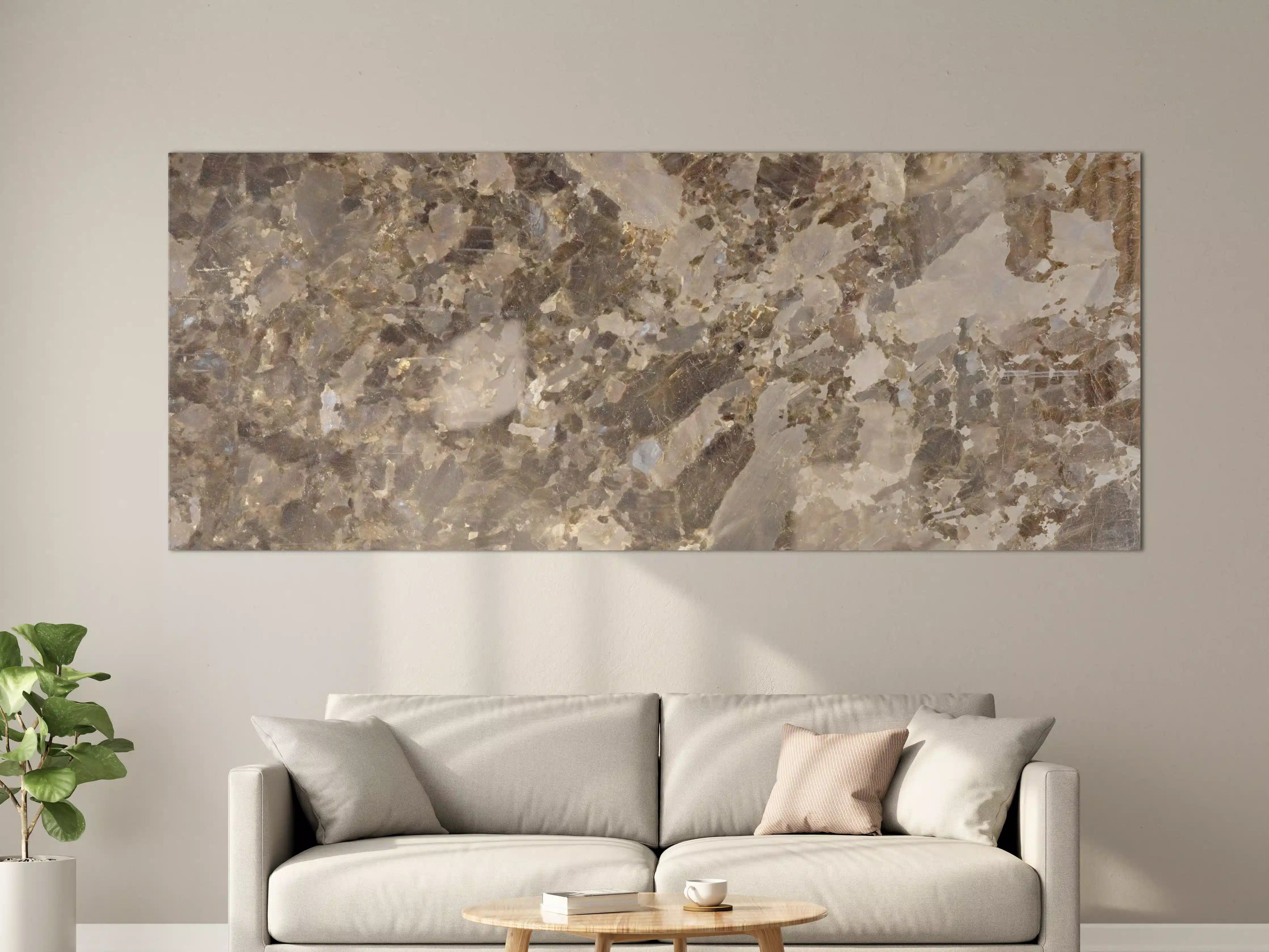Große Wandbilder - Grau-Braune Marmorstruktur