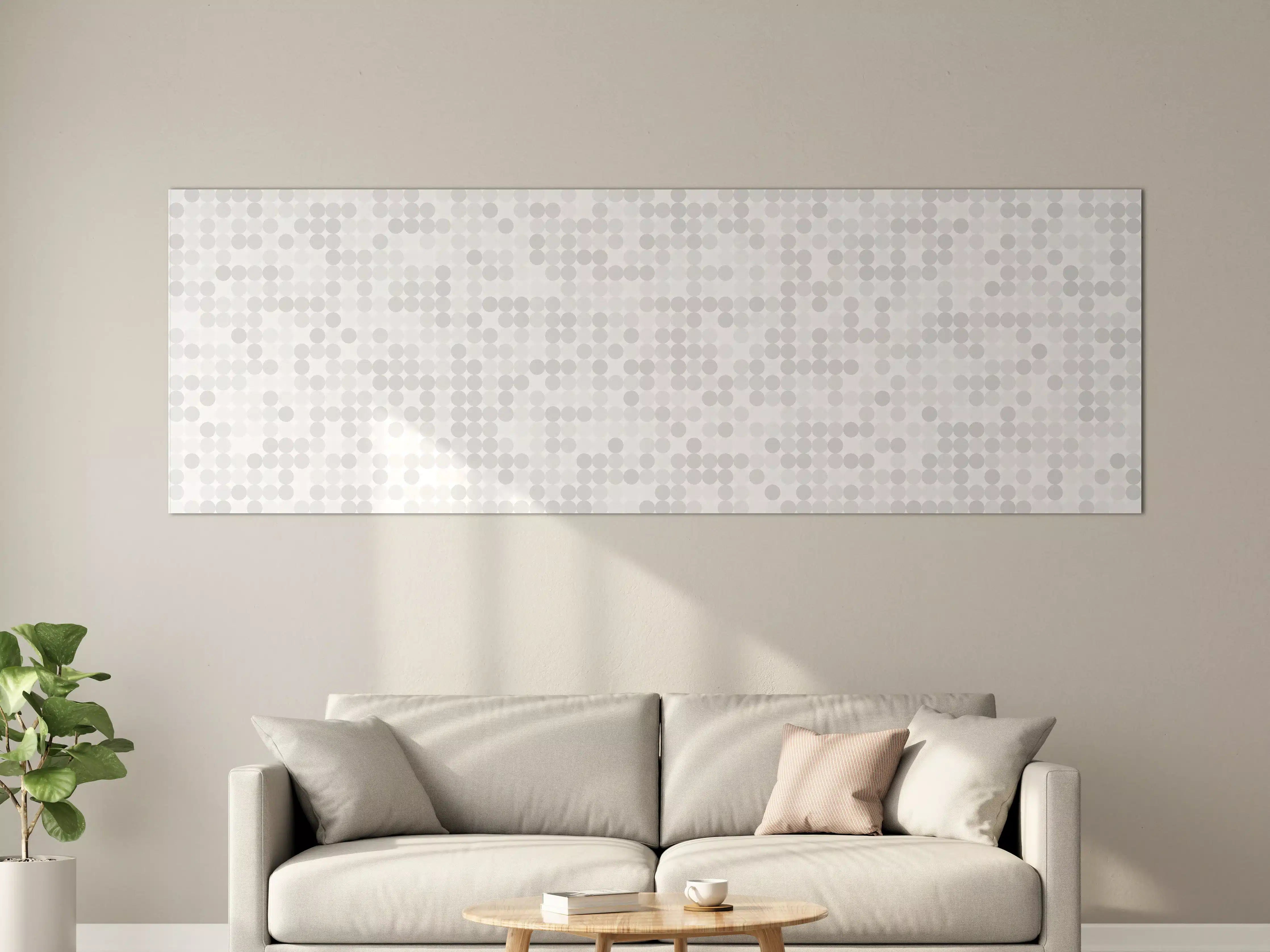 Große Wandbilder - Grau-Weiß Stoffmuster Design