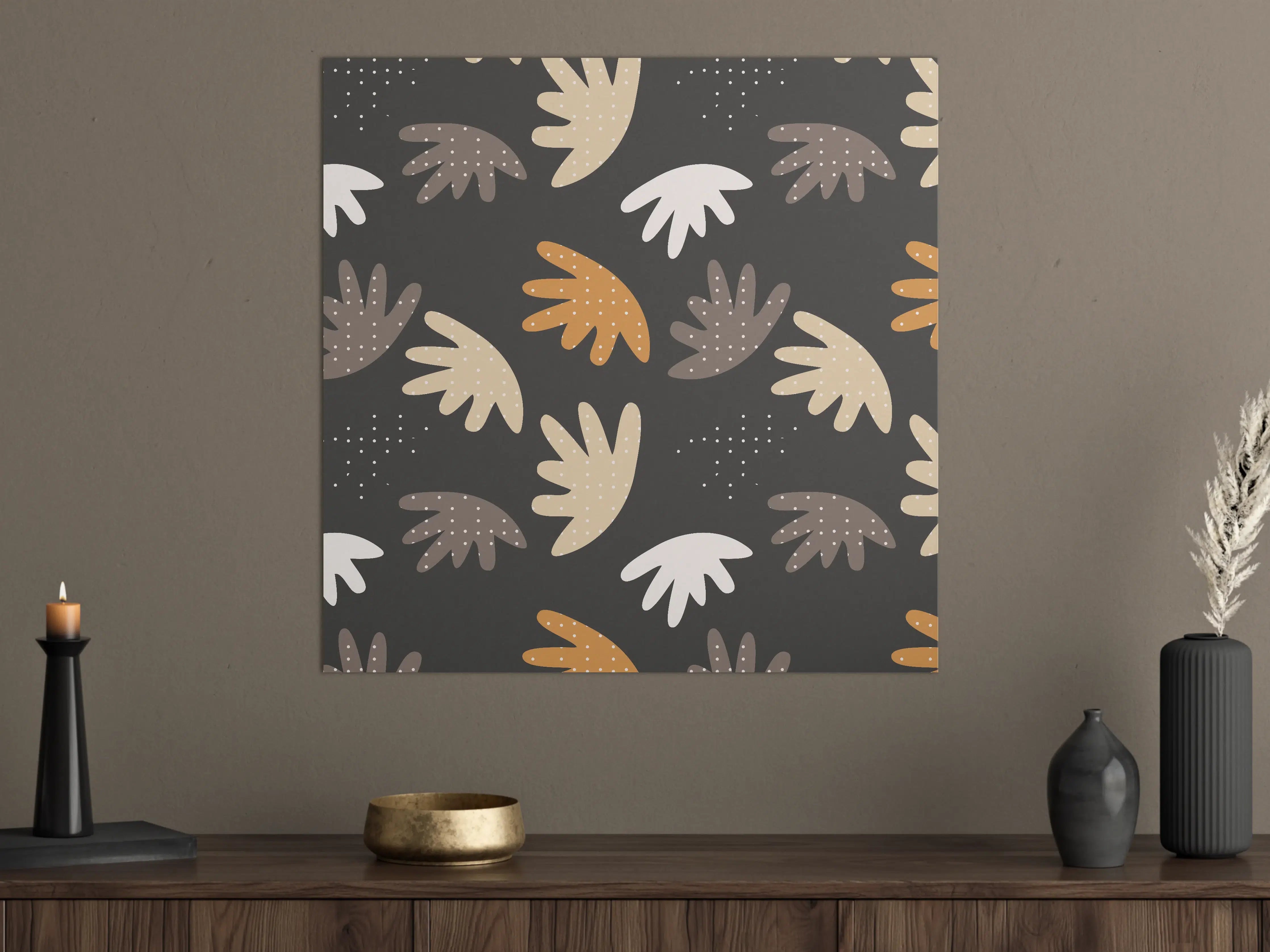 Große Wandbilder - Graue Blätter im Herbstlicht