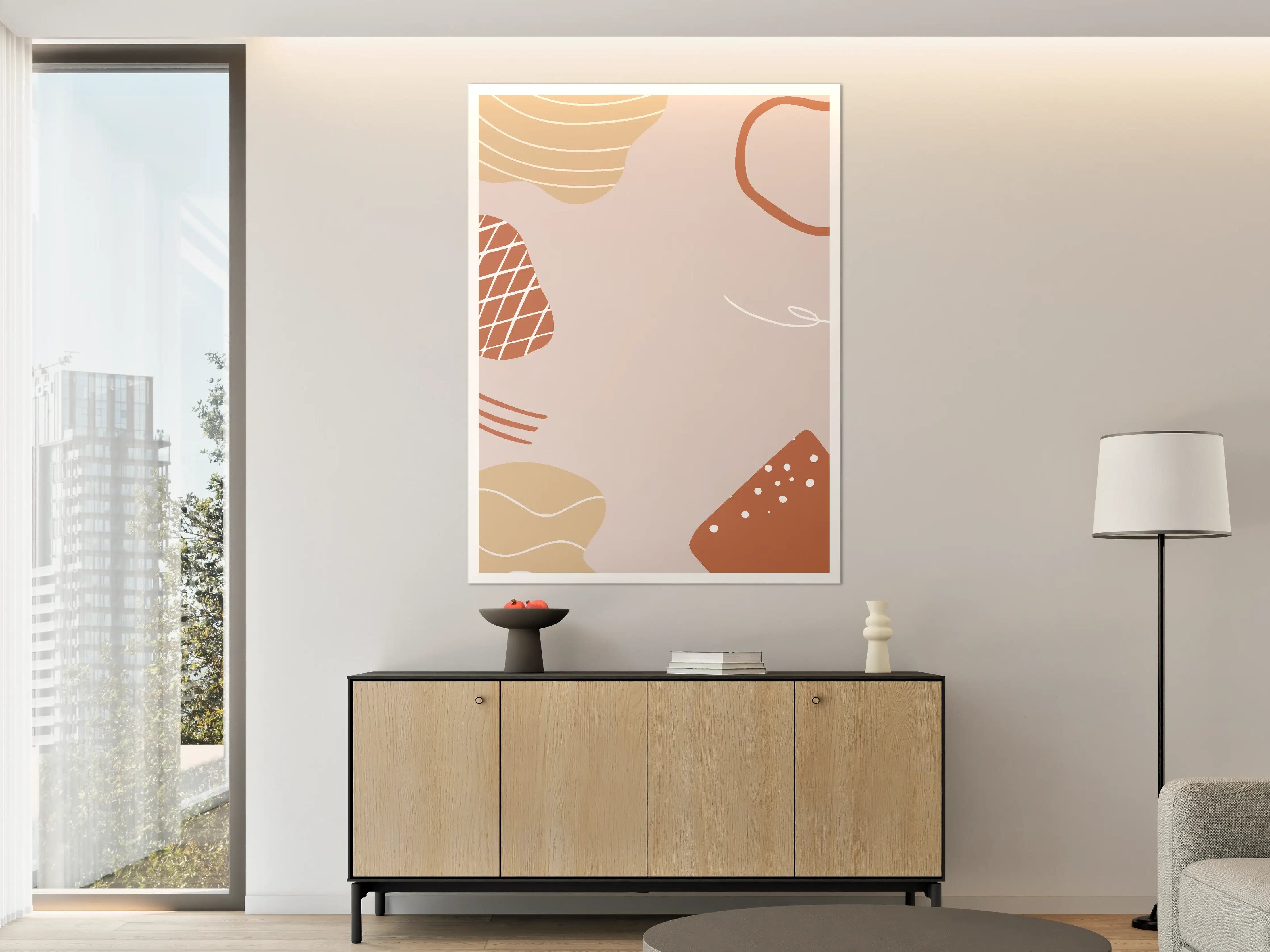 Große Wandbilder - Graue Eleganz: Abstrakte Wandkunst