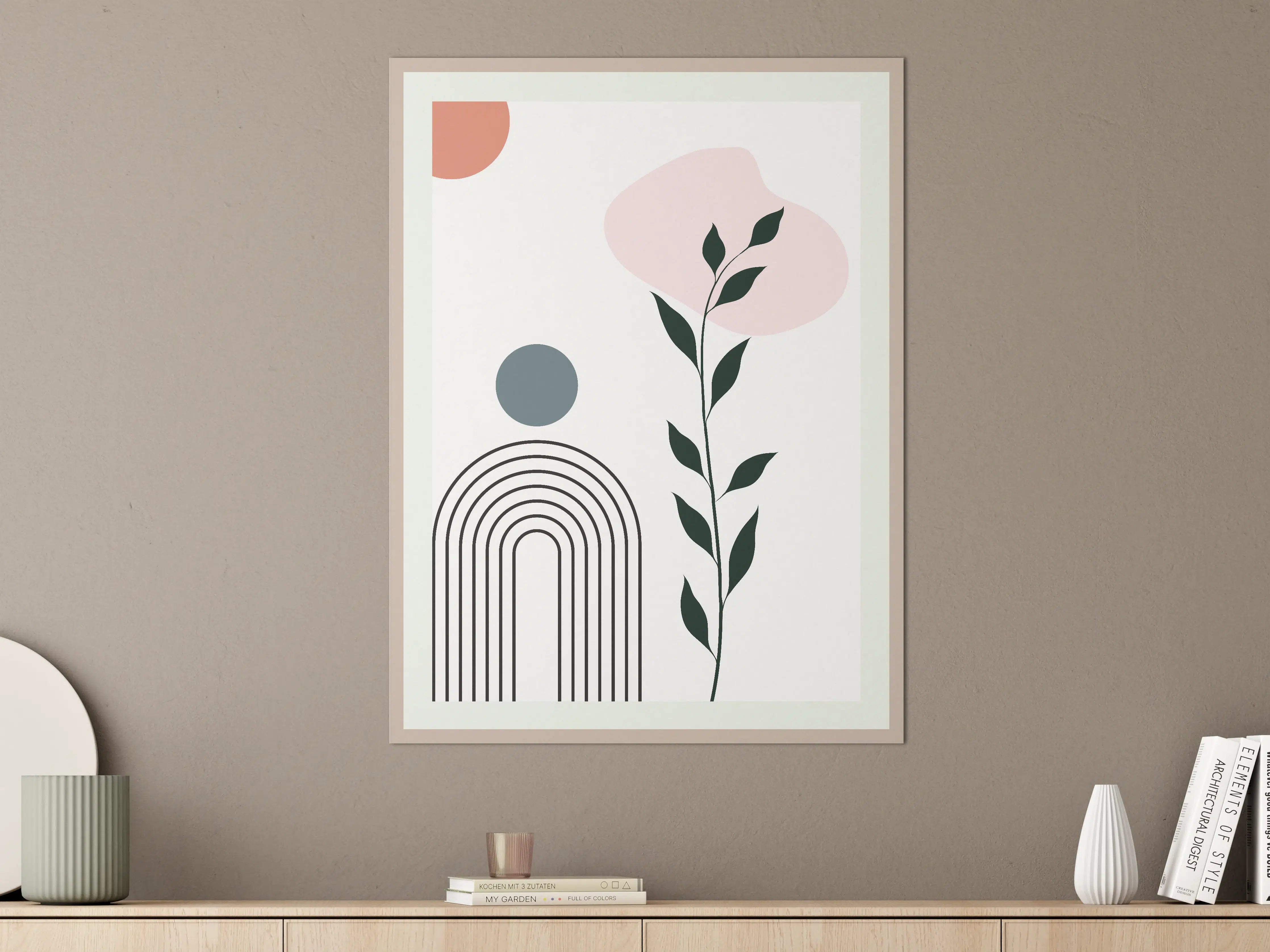 Große Wandbilder - Graue Eleganz: Moderne Wandkunst
