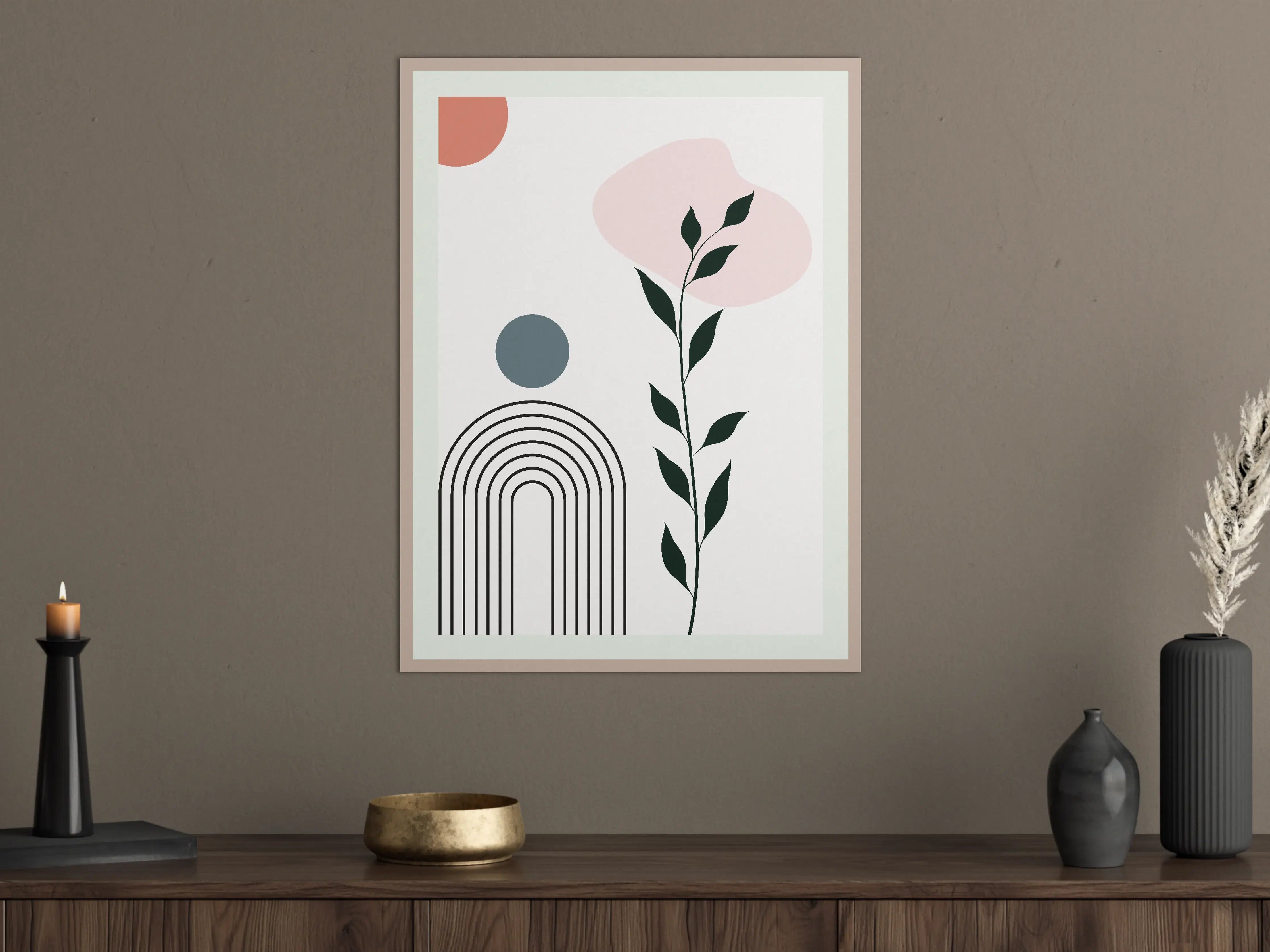Große Wandbilder - Graue Eleganz: Moderne Wandkunst