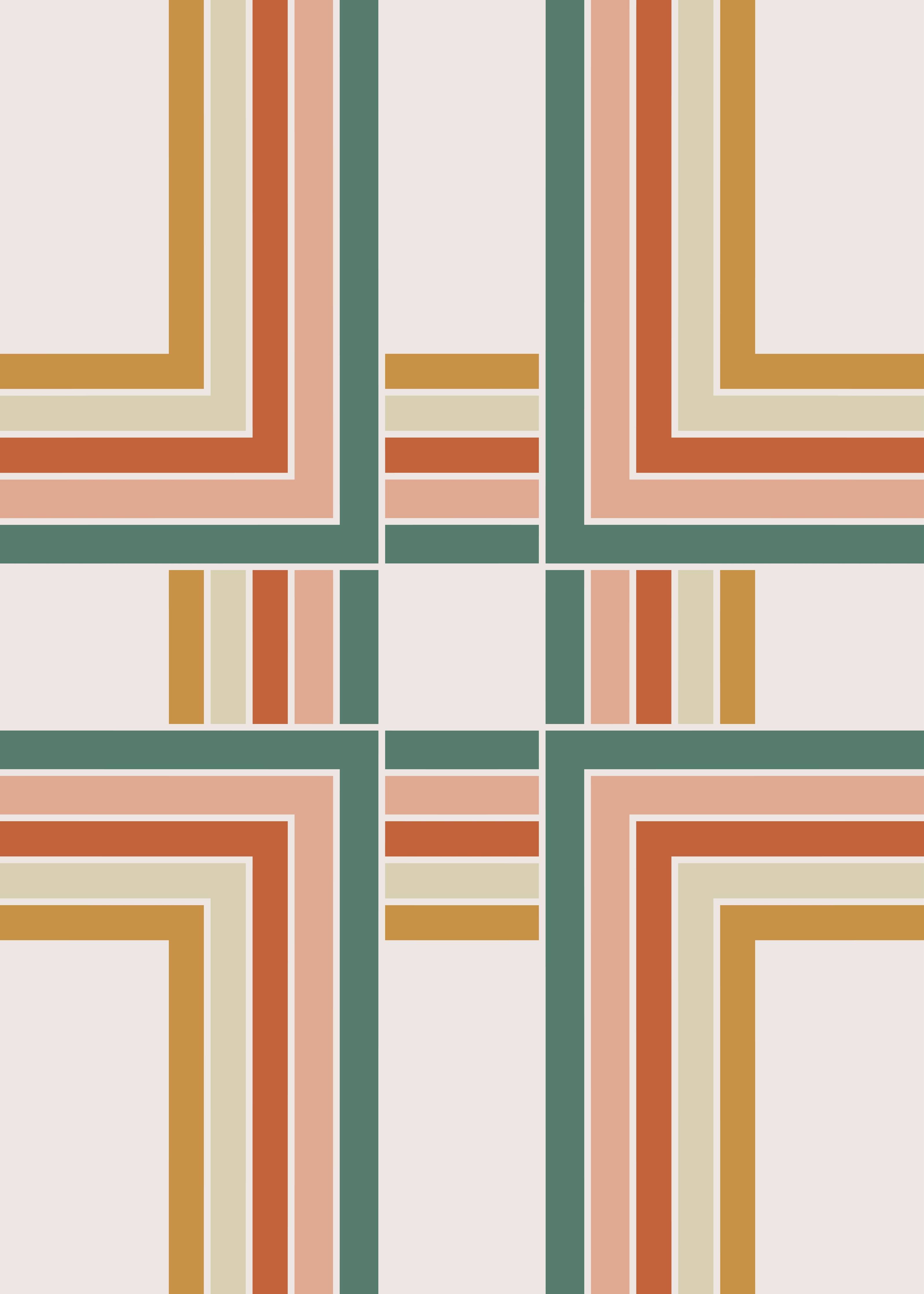 Große Wandbilder-Graue Erdtöne: Geometrische Muster