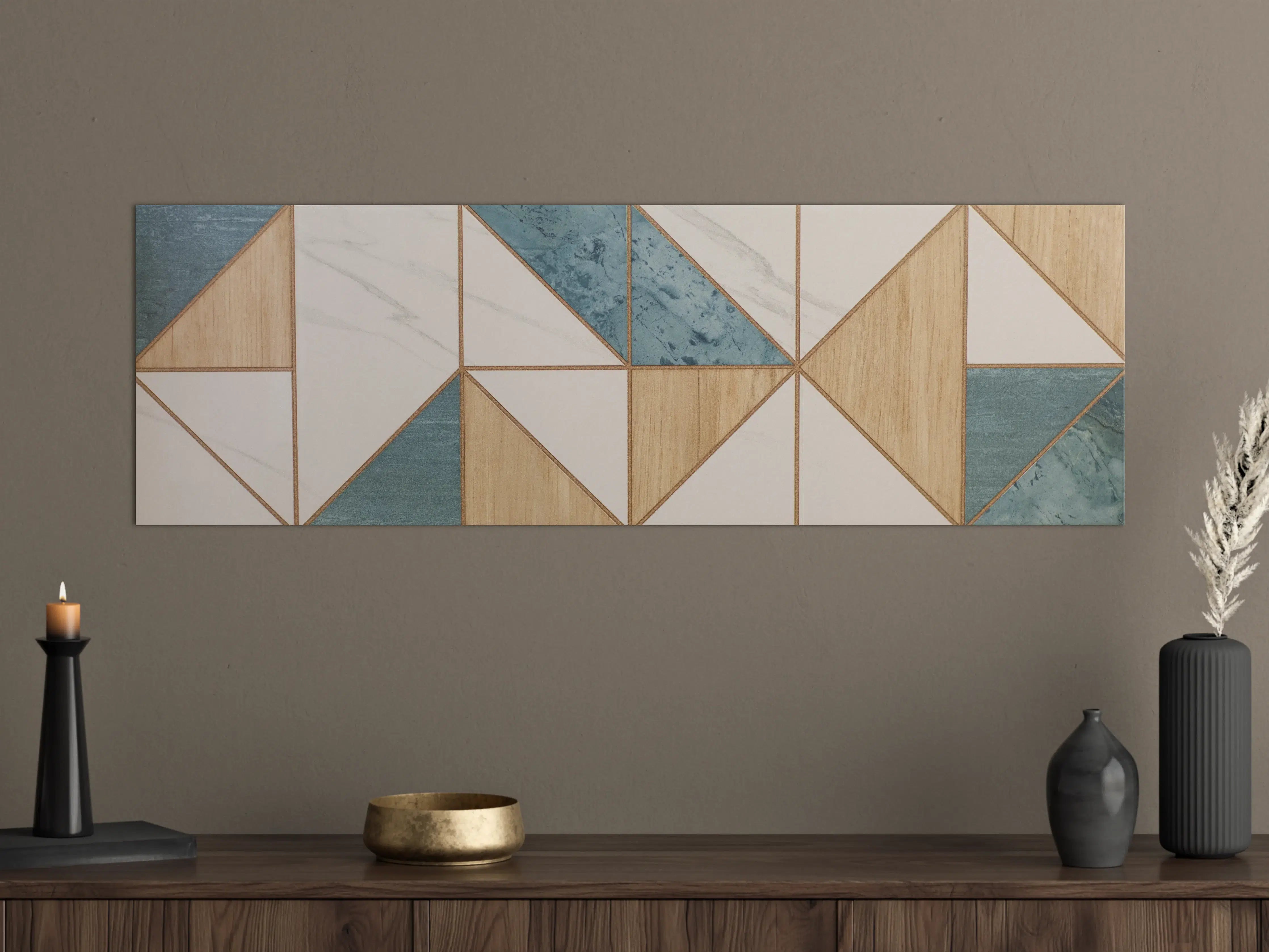 Große Wandbilder - Graue Farbspiele: Geometrische Wandkunst