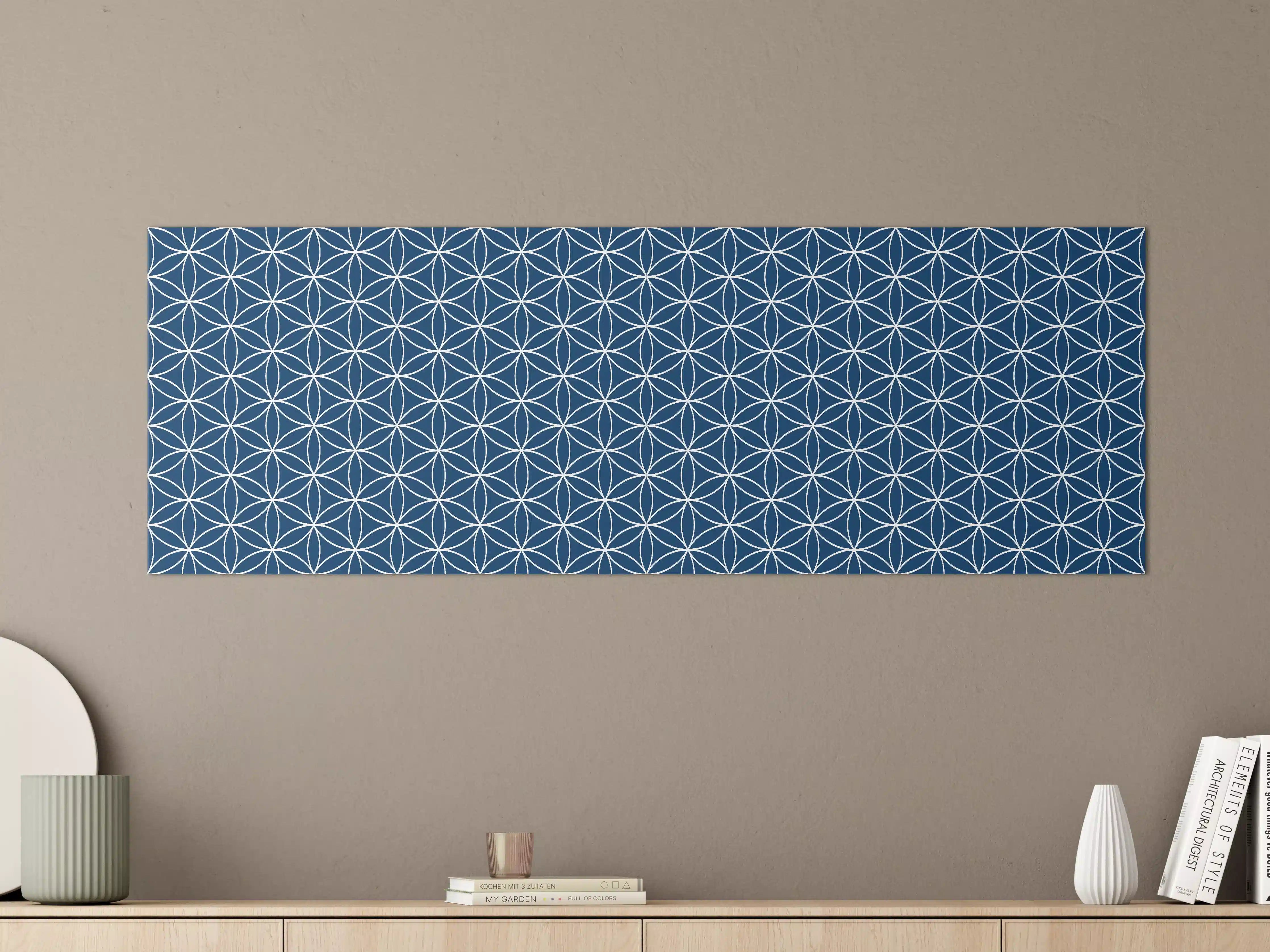 Große Wandbilder - Graue Formen im weißen Musterdreieck