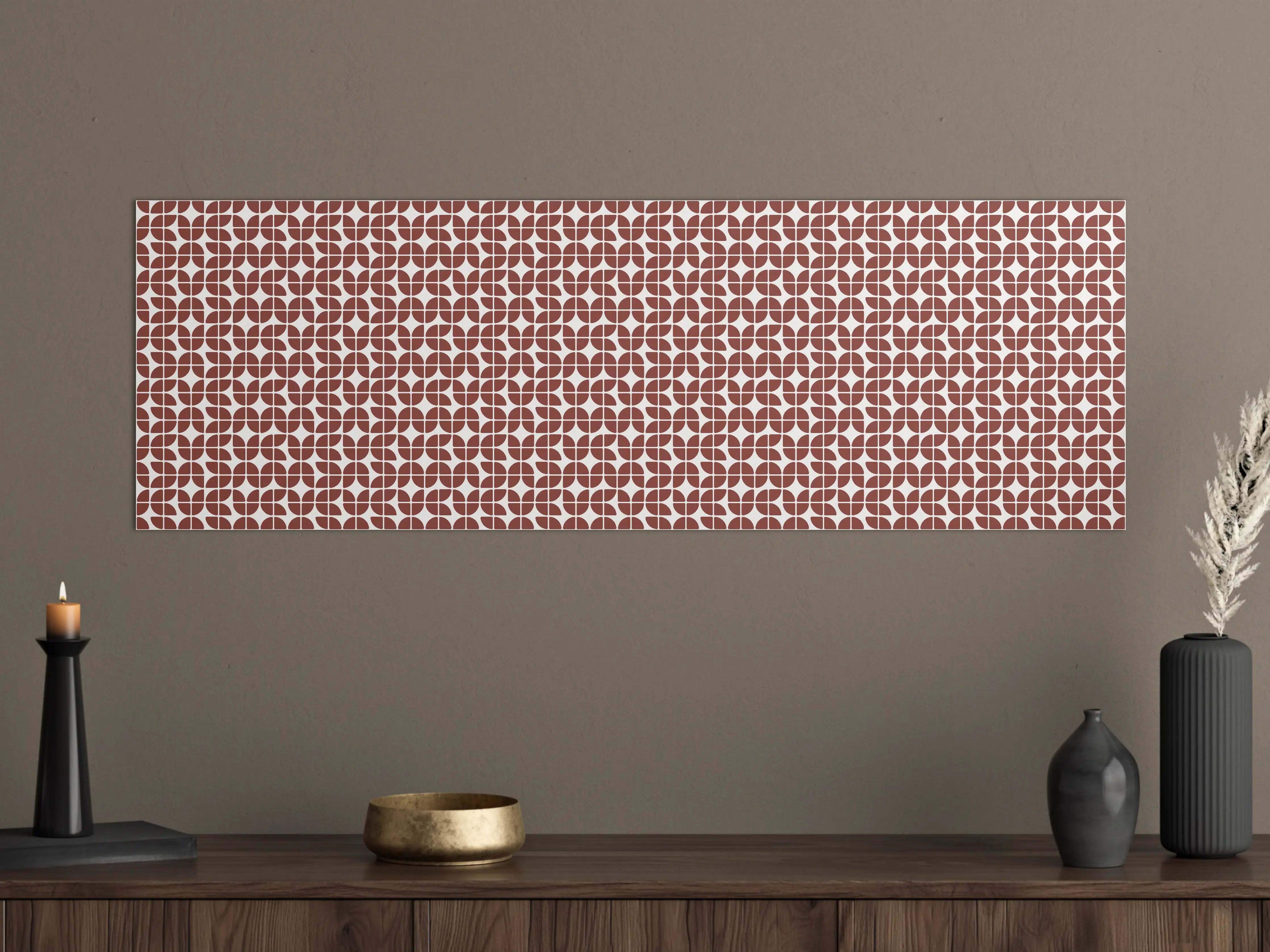 Große Wandbilder - Graue Geometrie im Weißdesign