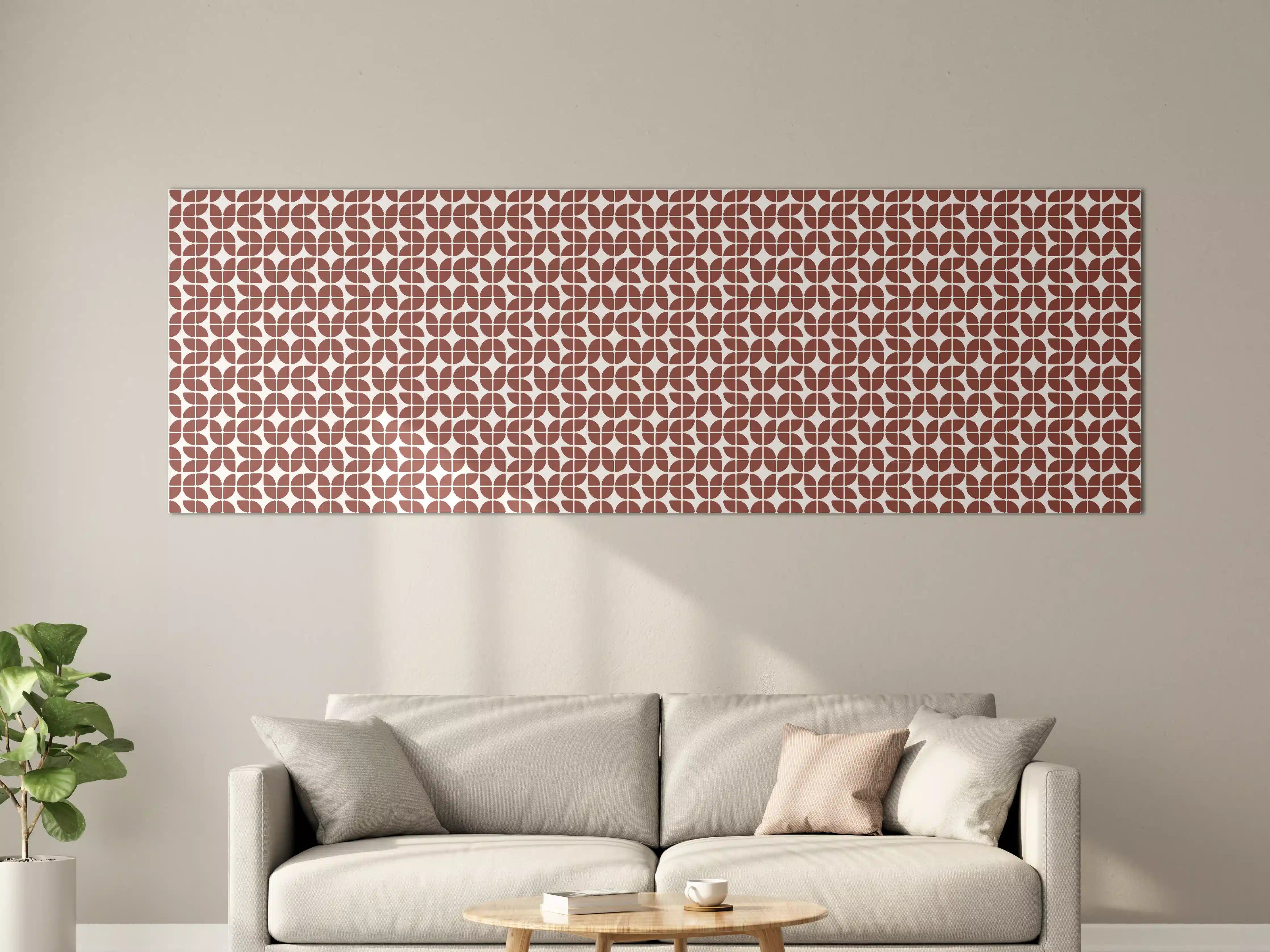 Große Wandbilder - Graue Geometrie im Weißdesign