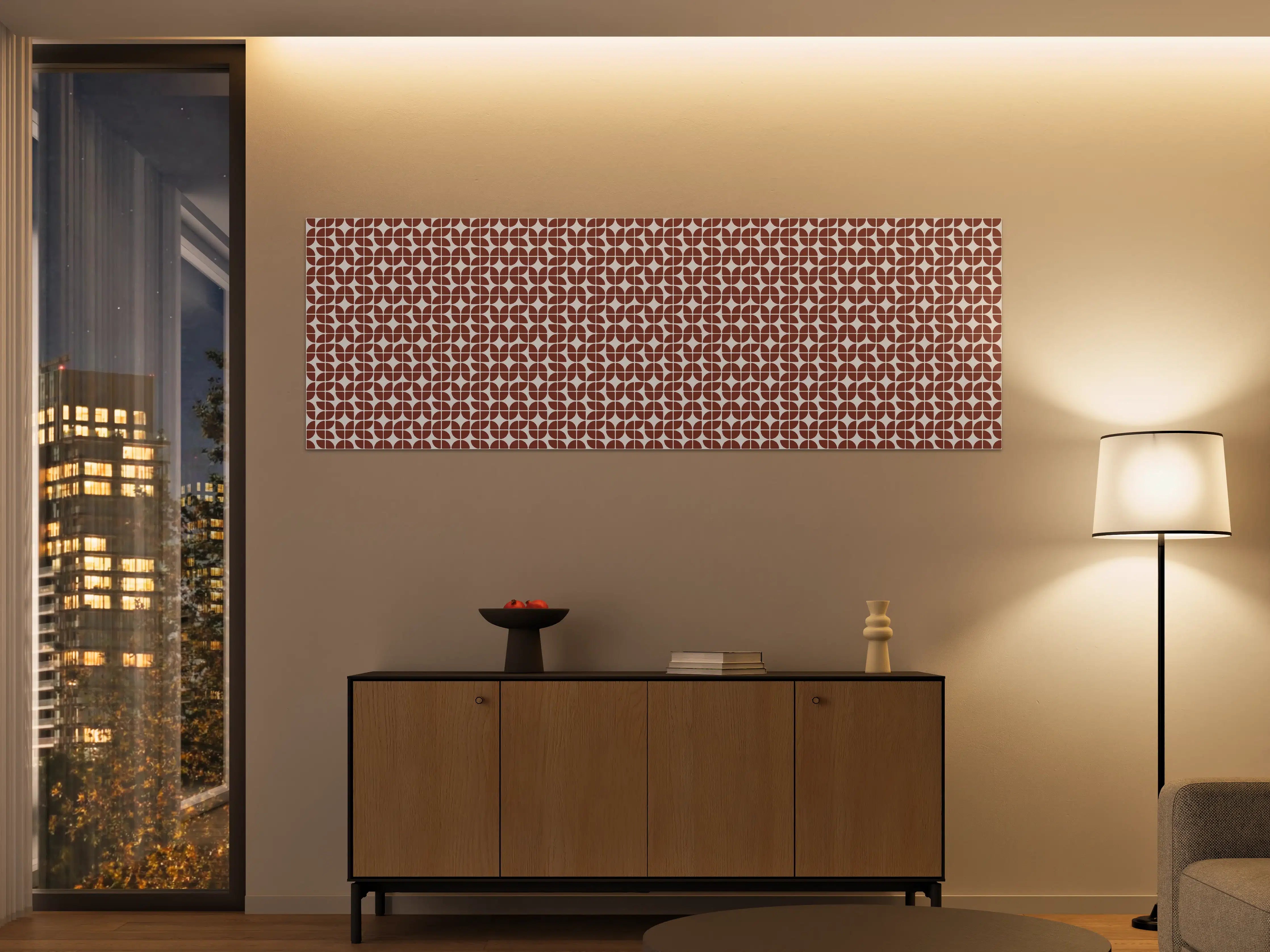 Große Wandbilder - Graue Geometrie im Weißdesign