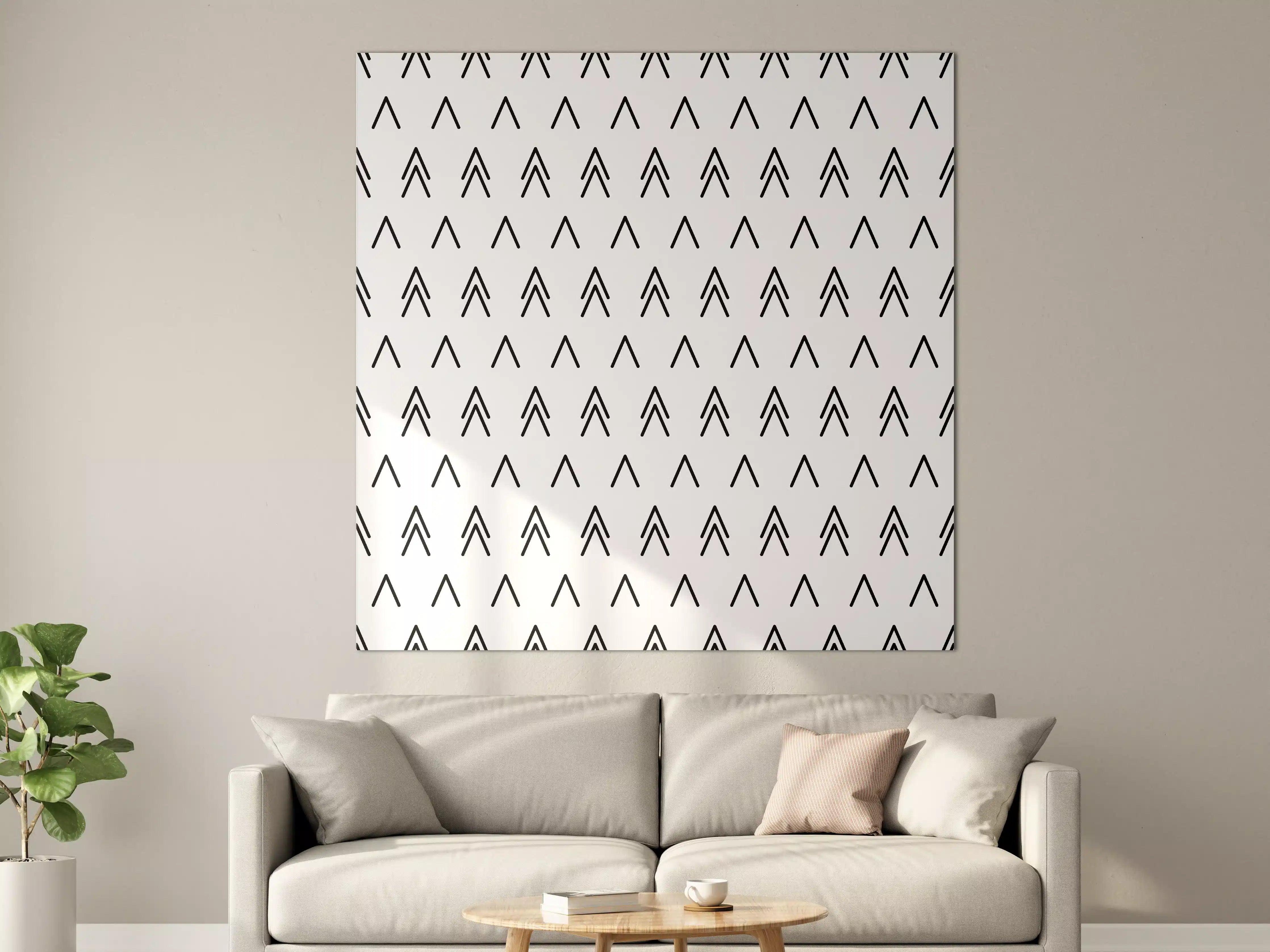 Große Wandbilder - Graue Geometrien in Schwarz-Weiß