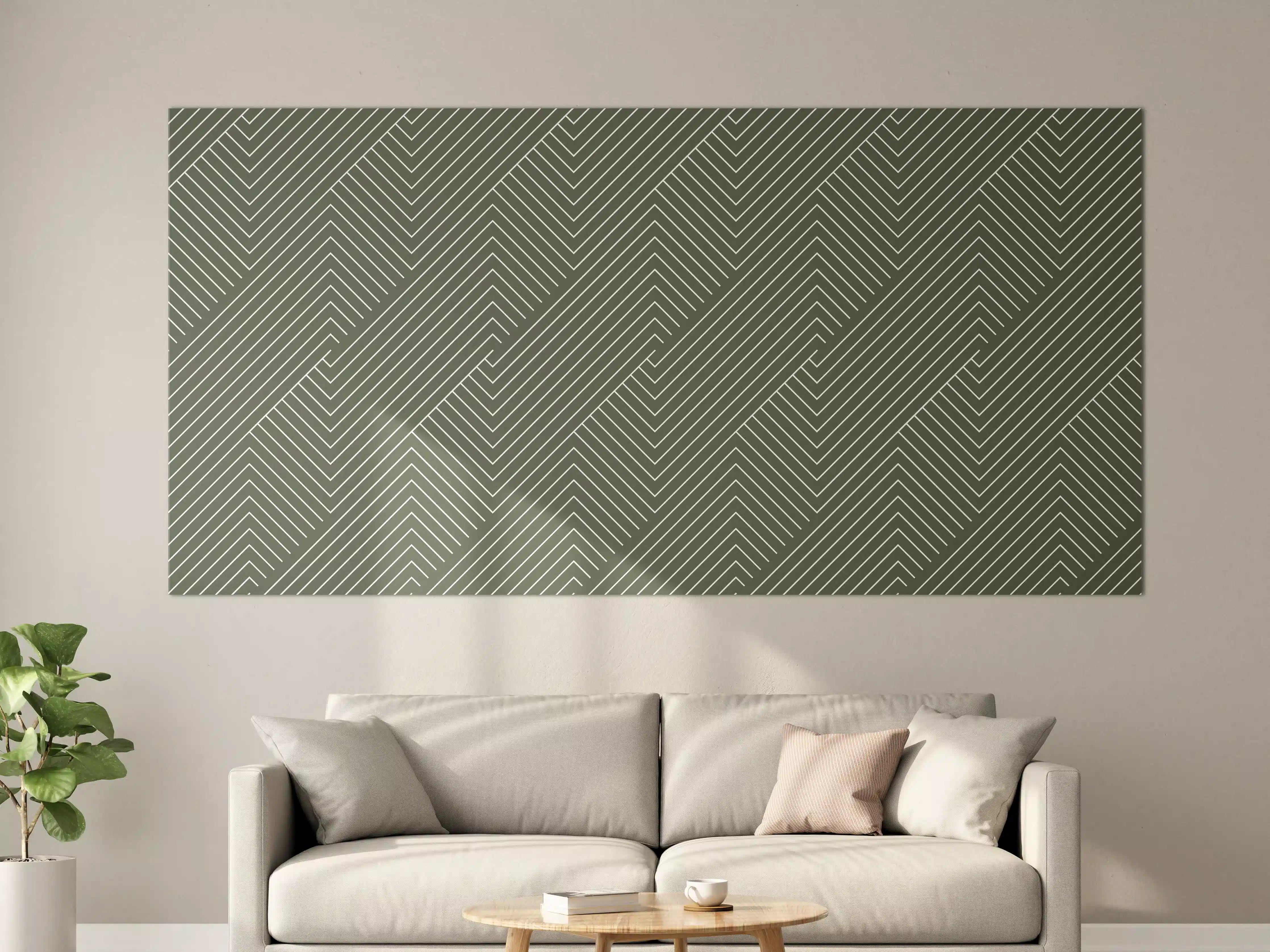 Große Wandbilder - Graue Geometry Wandkunst