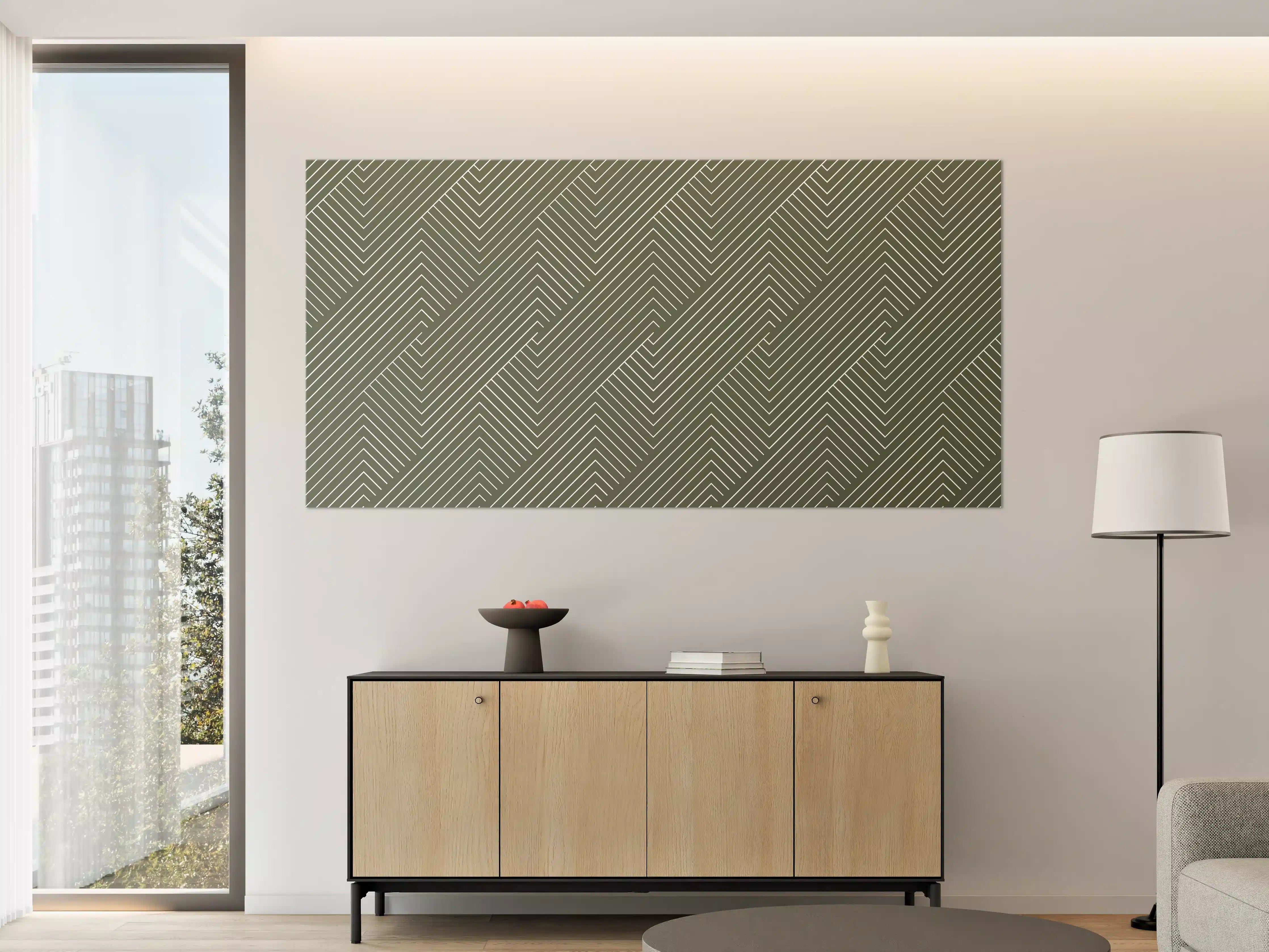 Große Wandbilder - Graue Geometry Wandkunst
