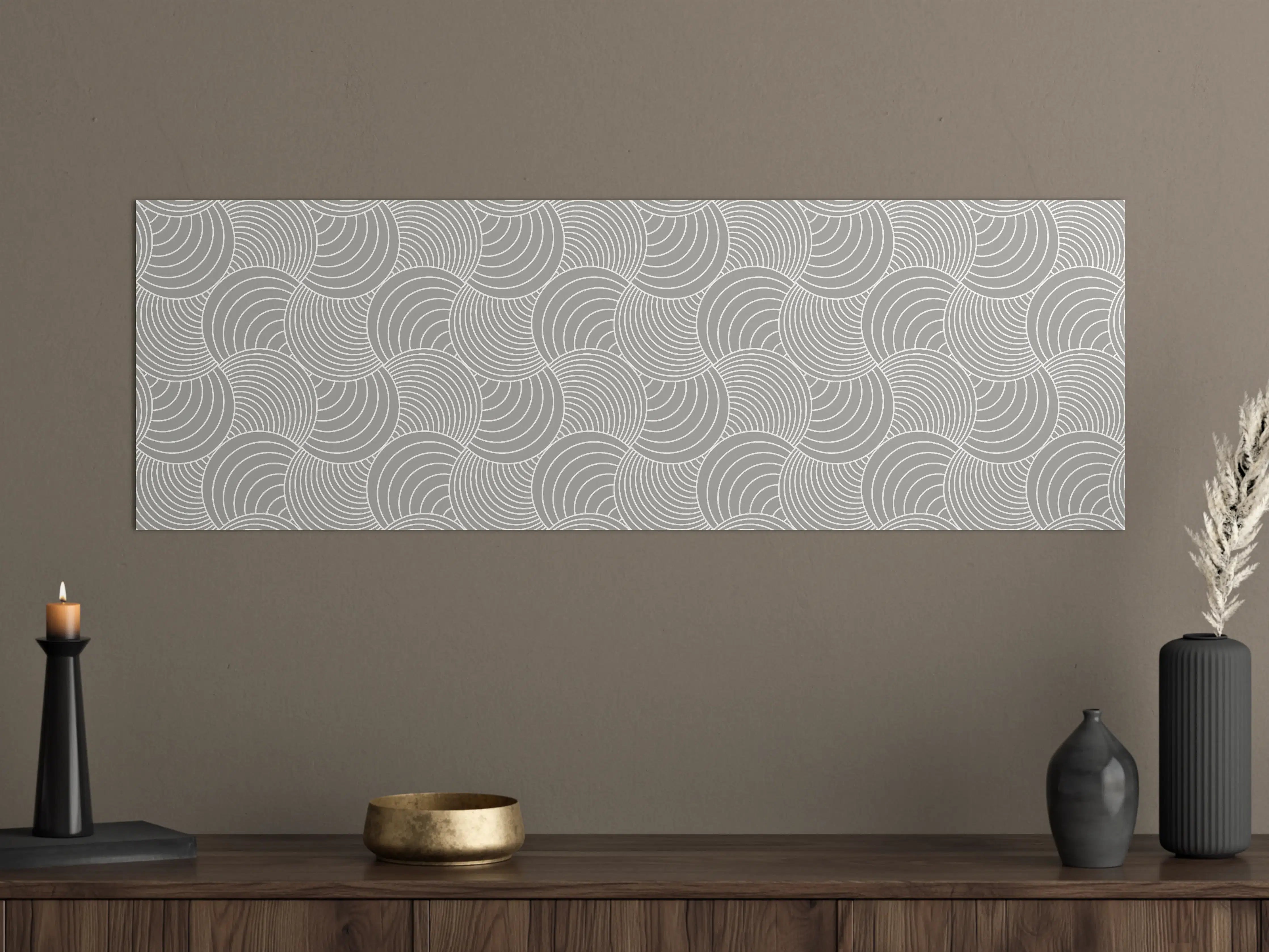 Große Wandbilder - Graue Lineaturen für weiße Wände