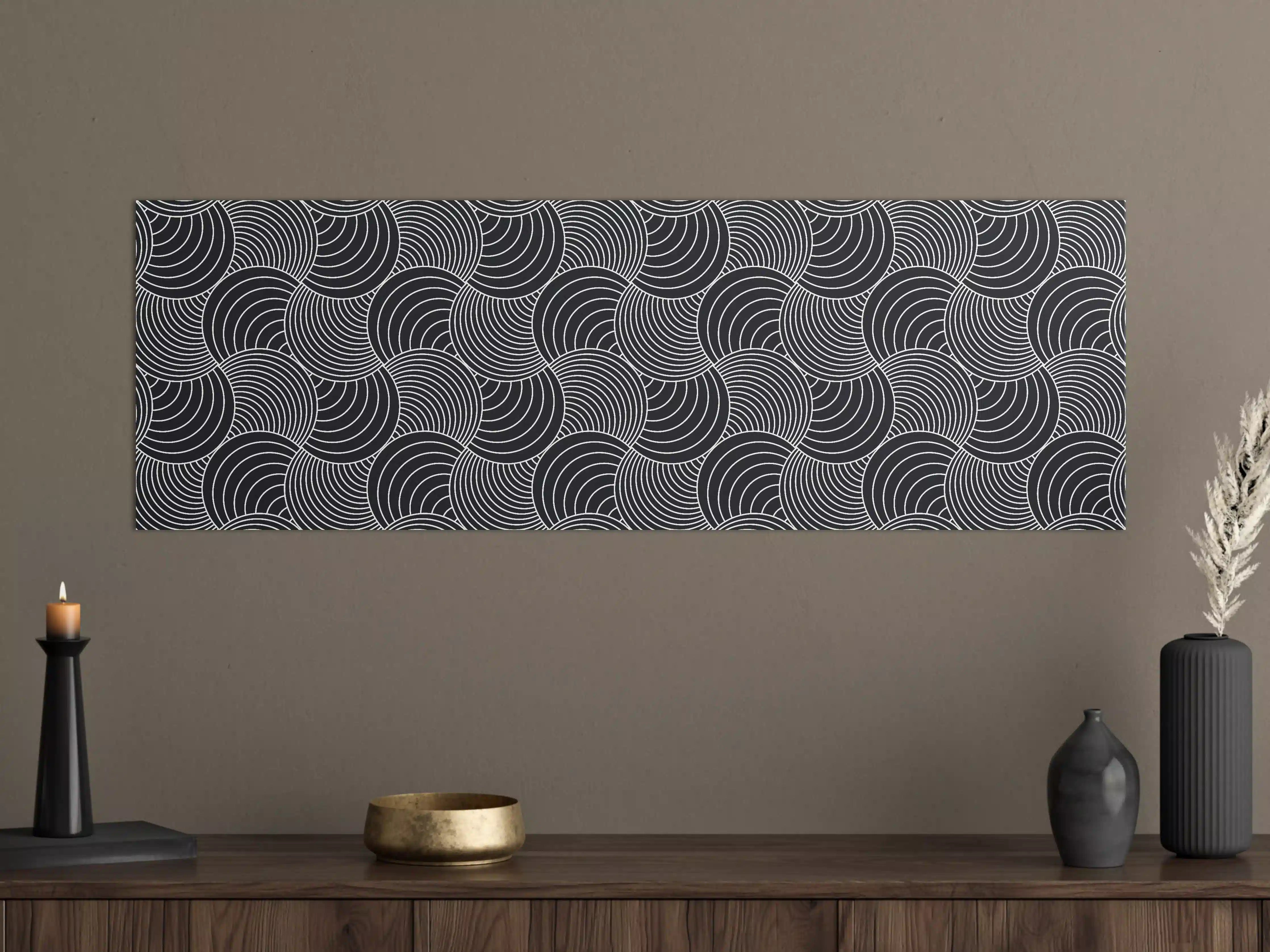 Große Wandbilder - Graue Linien: Moderne Geometrie