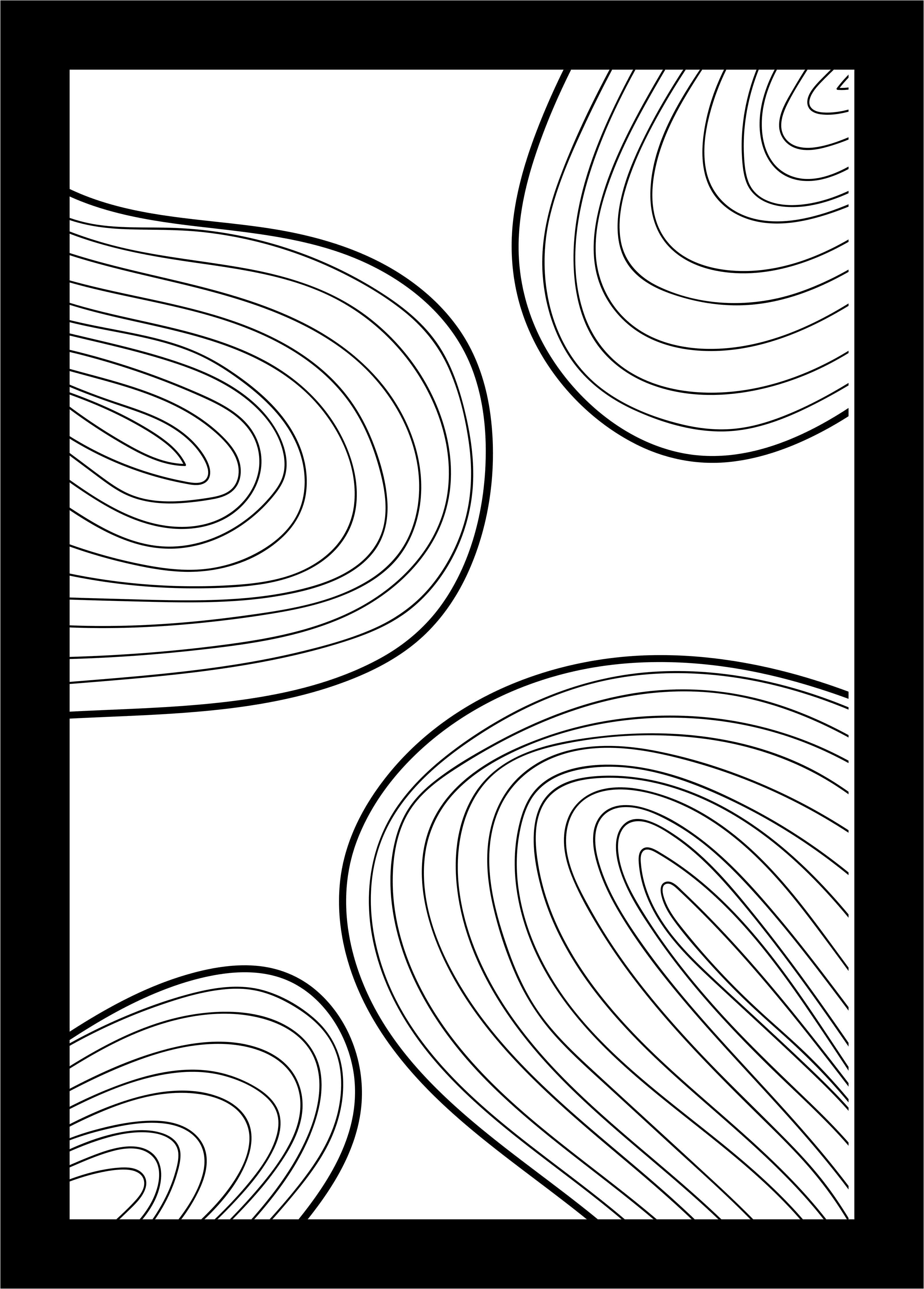 Große Wandbilder-Graue Linienmuster in Weiß