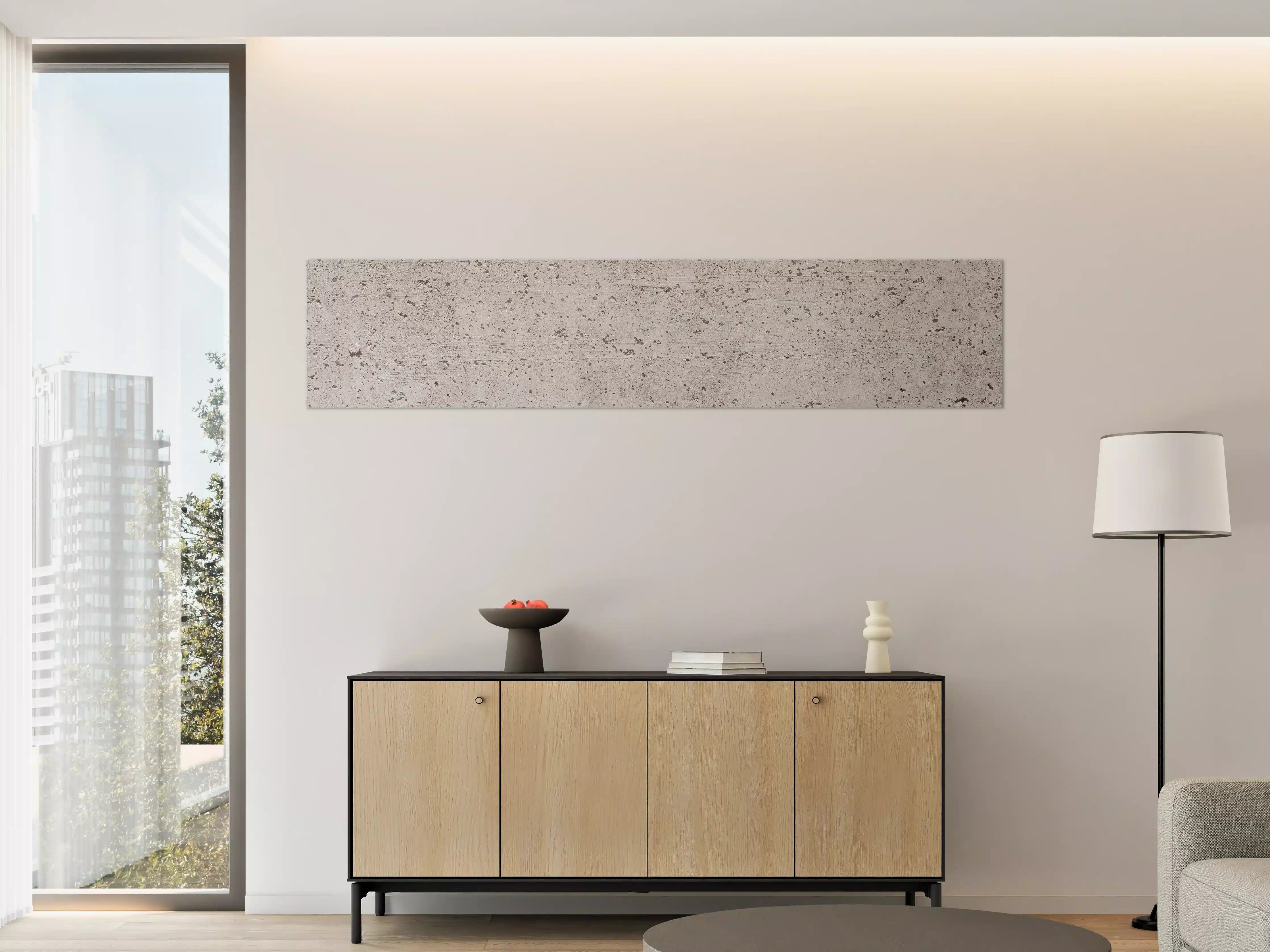 Große Wandbilder - Graue Mauer mit weißen Nuancen