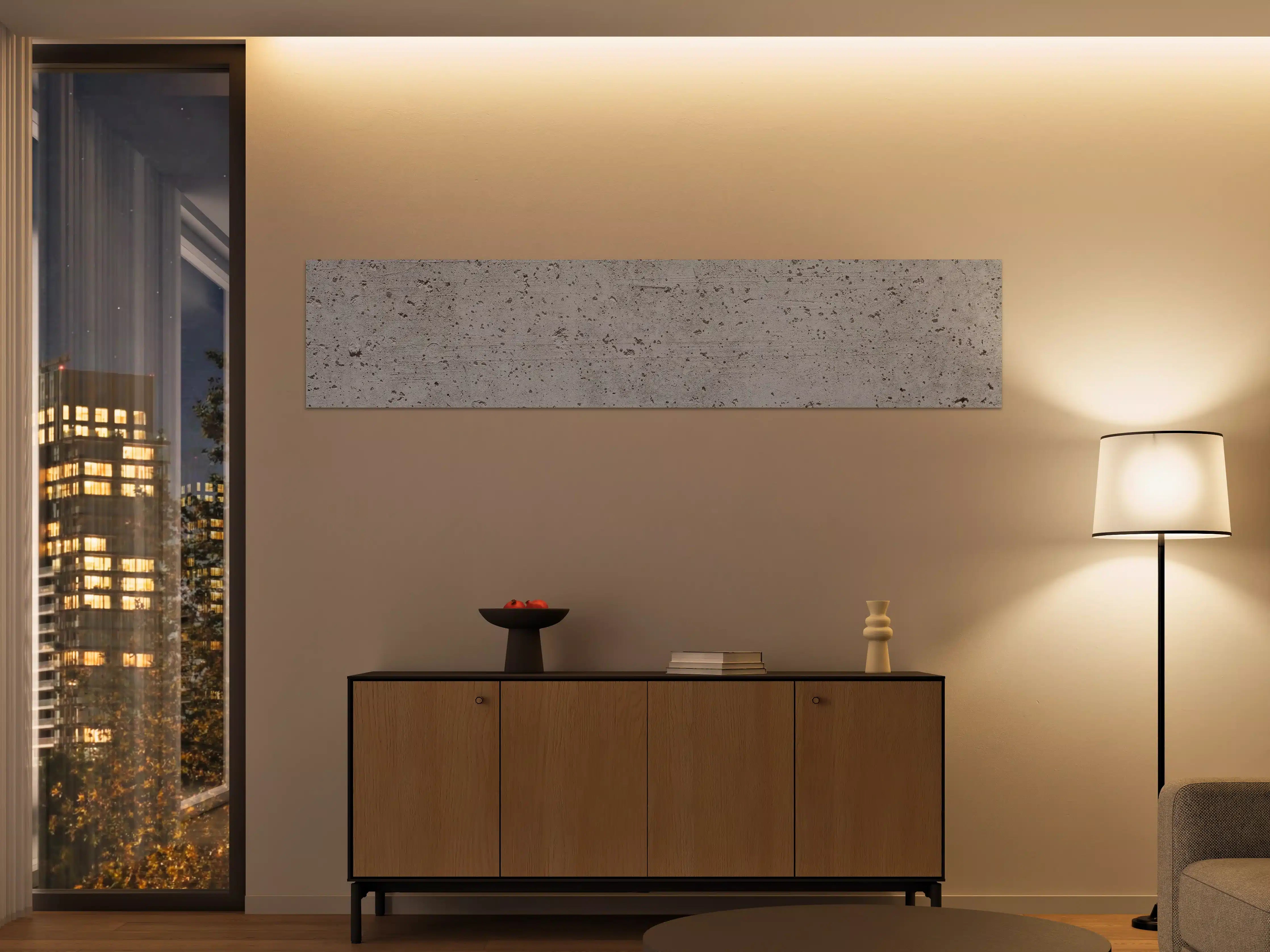 Große Wandbilder - Graue Mauer mit weißen Nuancen