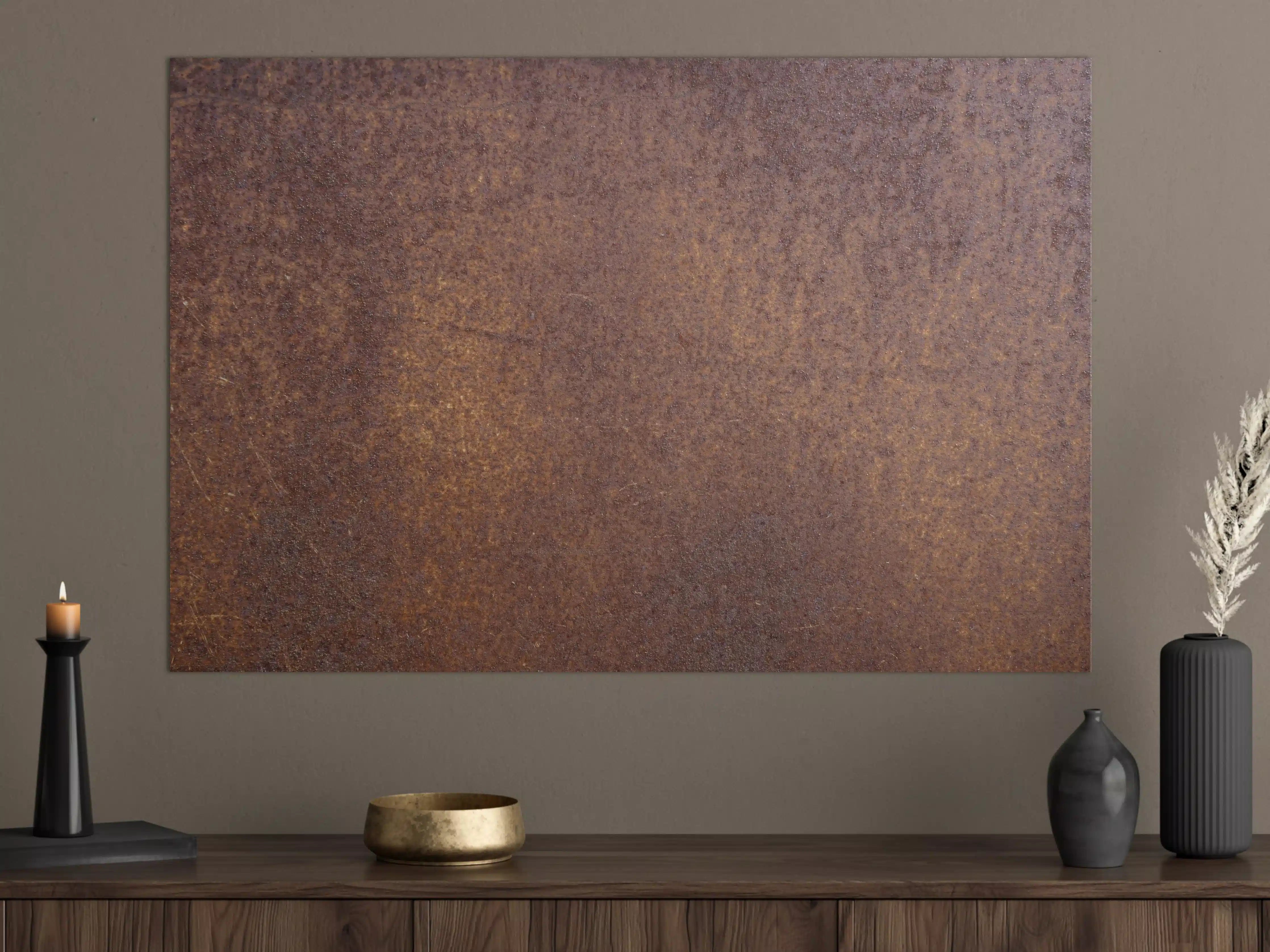 Große Wandbilder - Graue Metallstruktur im Weiß